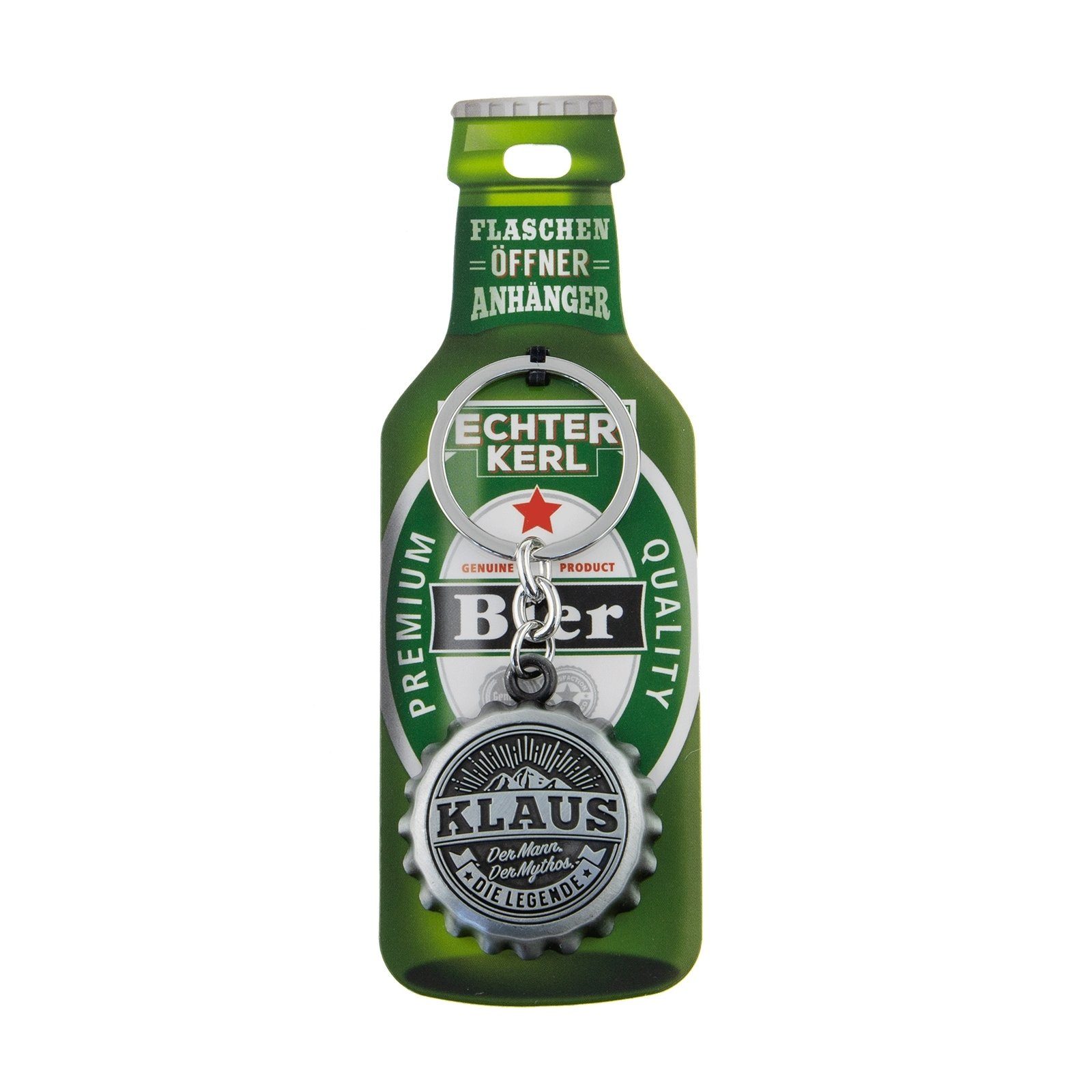 HTI-Living Flaschenöffner Echter Kerl Flaschenöffner Klaus (Stück, 1-tlg., 1 Flaschenöffner), Geschenkidee
