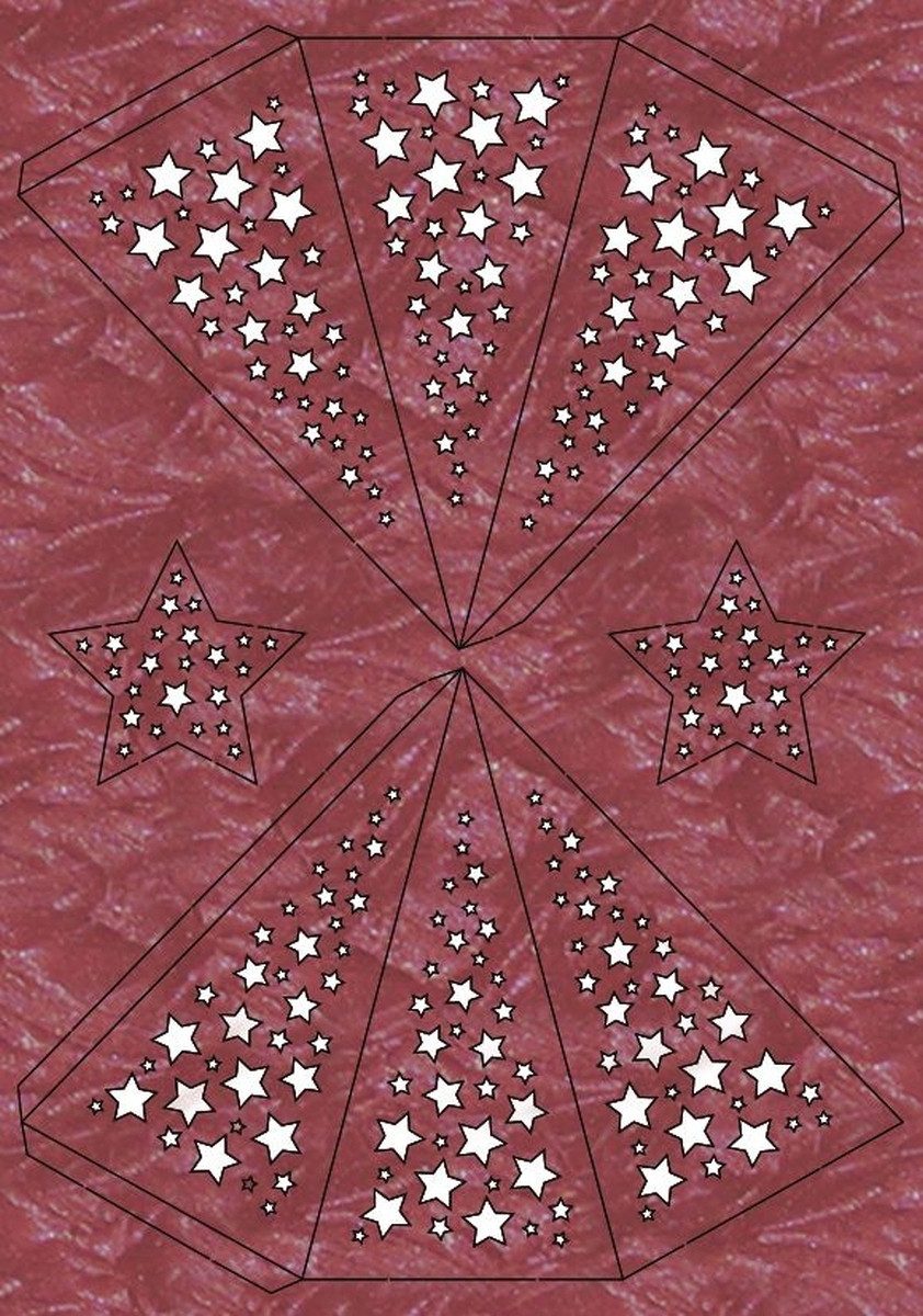 Ursus - Ludwig Bähr Bastelfilz Bastelset Modena-Stern Stars 230g/qm A4 weinrot