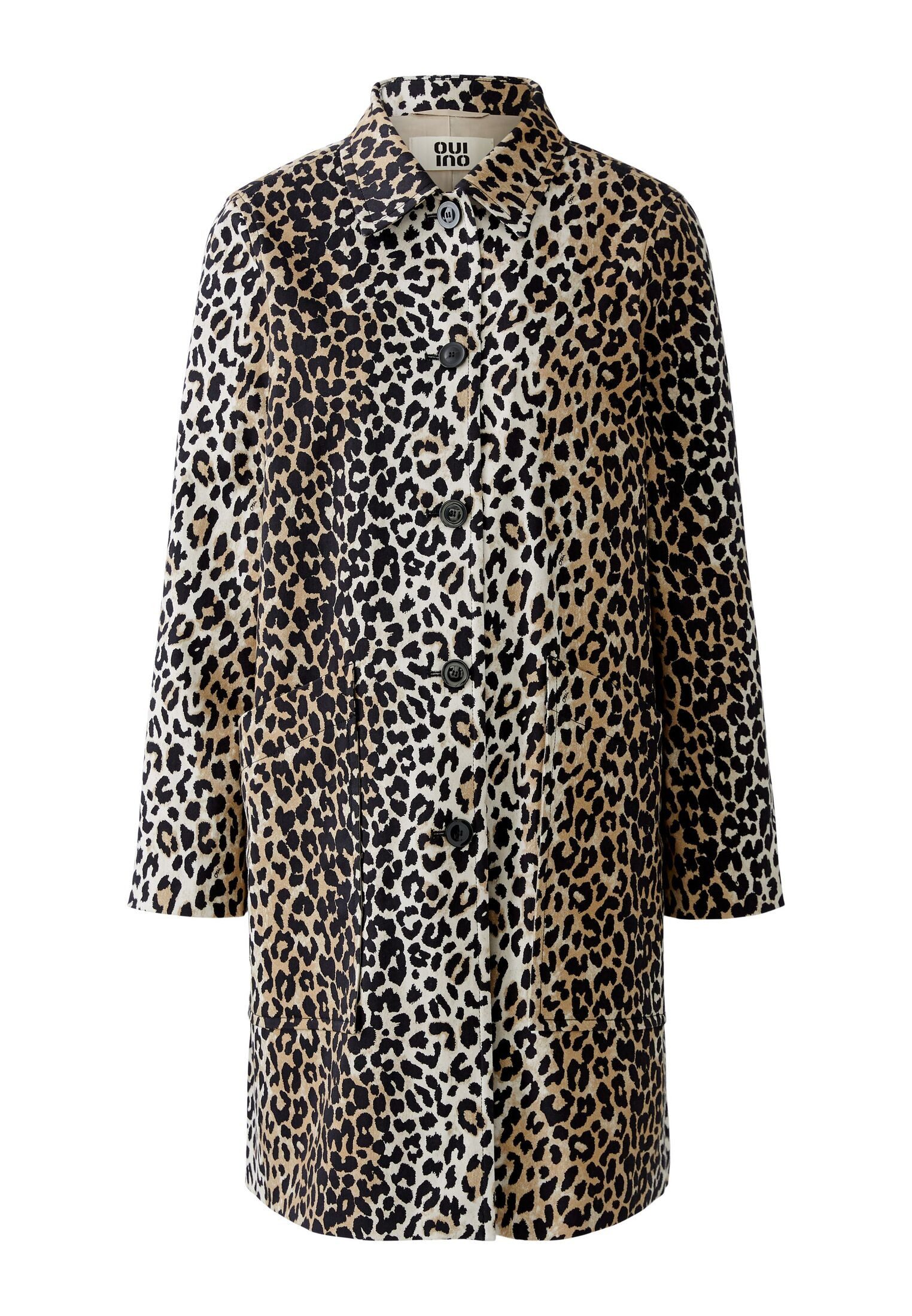 Oui Trenchcoat Kurzmantel reine Baumwolle günstig online kaufen