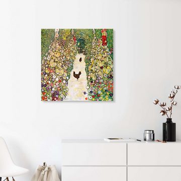 Posterlounge XXL-Wandbild Gustav Klimt, Gartenweg mit Hühnern, Wohnzimmer Malerei