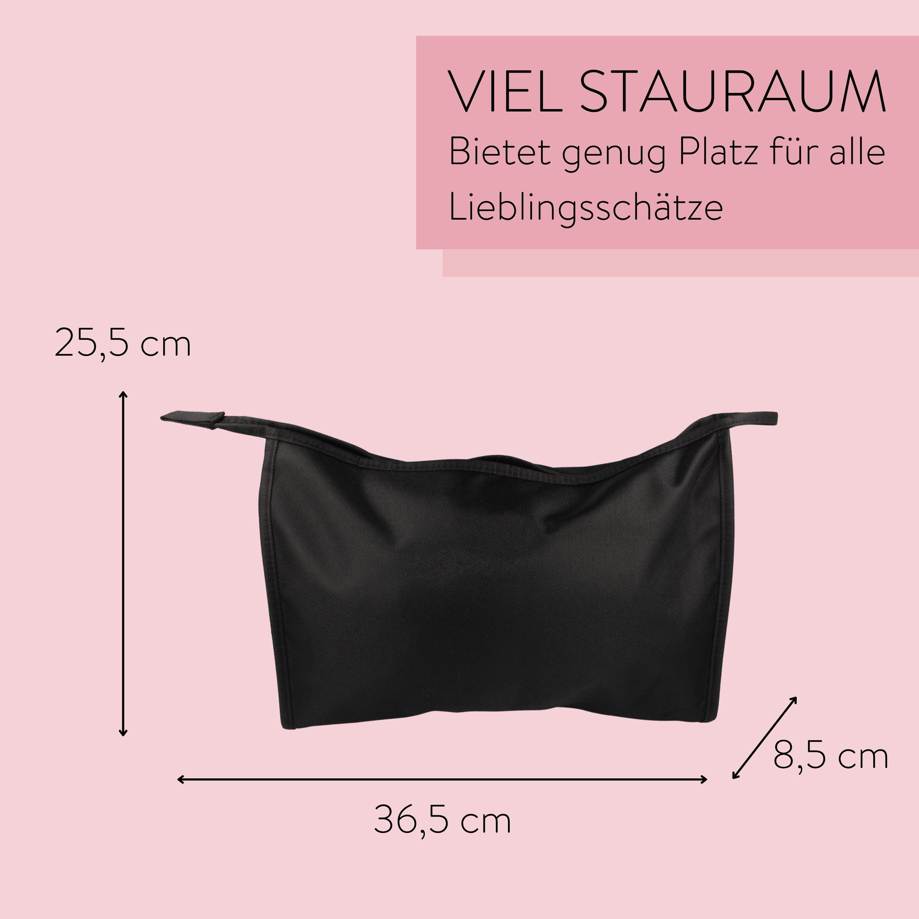 PARSA Beauty Kosmetiktasche Essential Kulturtasche Groß & Eckig in Schwarz, Ihr robustes Organisat