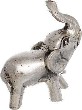 Brillibrum Dekofigur Elefant Glücksbringer Geschenk Silber Skulptur Glück Messing