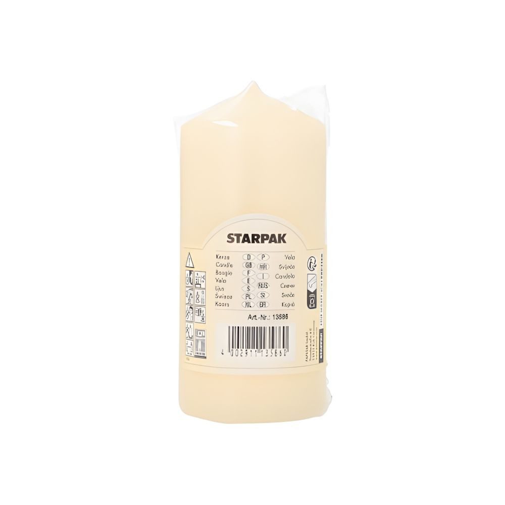 PAPSTAR Stumpenkerze Stumpenkerze Ø 60 mm, 130 mm creme 10 Stk
