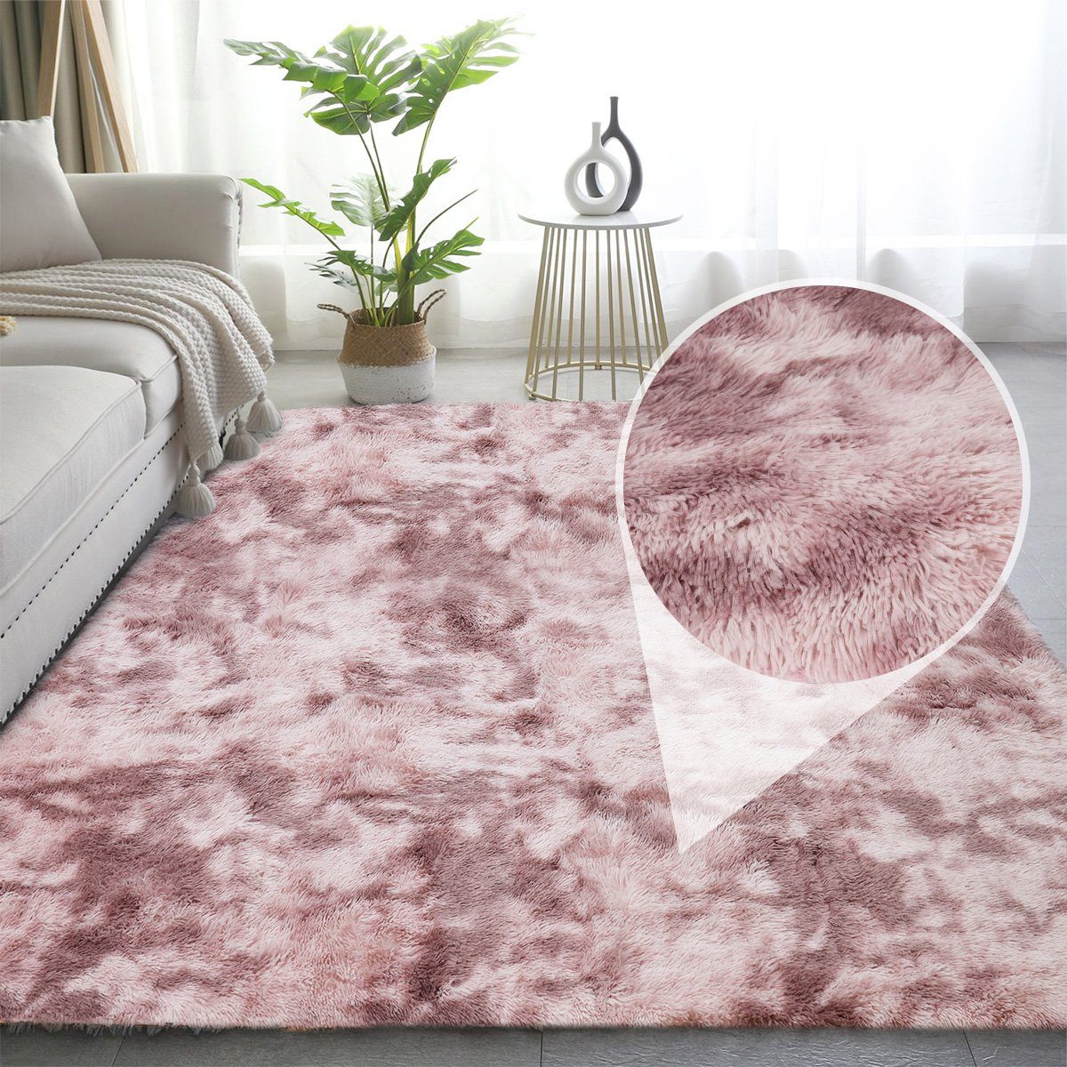 Simloveve Hochflor-Teppich, rechteckig, Höhe: 30 mm, günstig online kaufen
