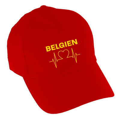 multifanshop Baseball Cap Belgien - Herzschlag - Mütze