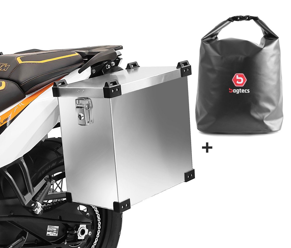 Bagtecs Чемоданыset Alukoffer + Innentasche für Suzuki V-Strom 1050 / XT NB35L