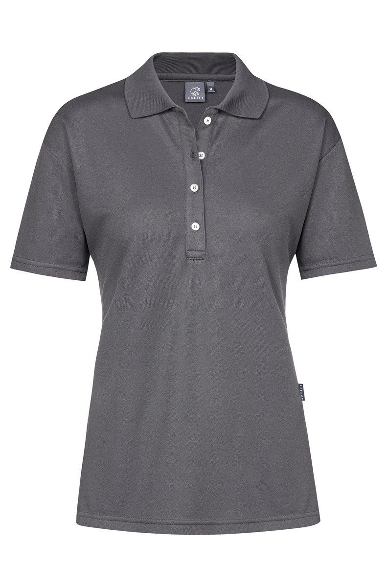 GREIFF Poloshirt Greiff SHIRTS Damen Poloshirt Kurzarm Polokragen Regular Anthrazit