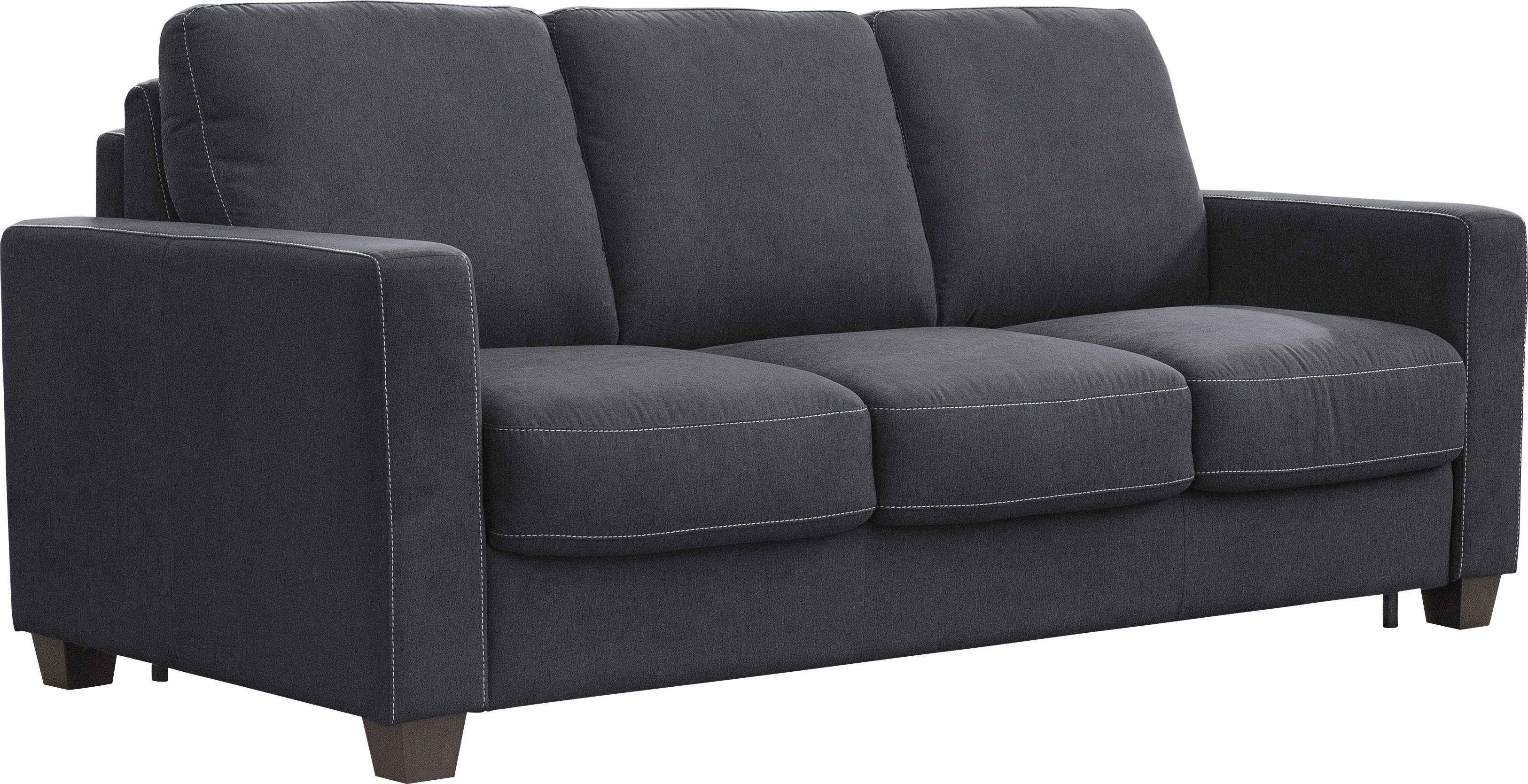 Nias Italia Schlafsofa Prato, inkl. Matratze und klappbaren Metallgestell, Liegefläche 150/208 cm schwarz