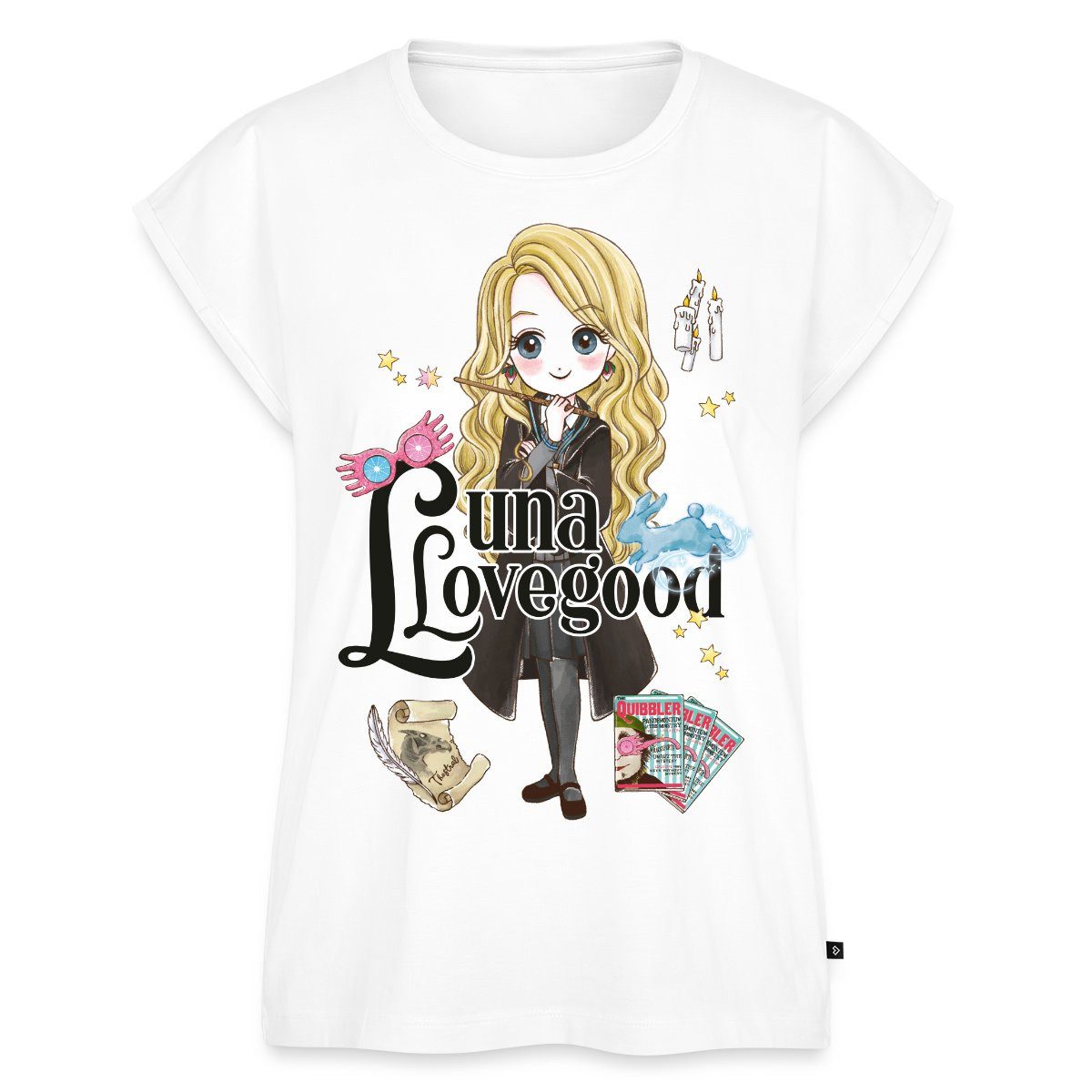 Spreadshirt T-Shirt Harry Potter Luna Lovegood Frauen Casual T-Shirt (1-tlg)