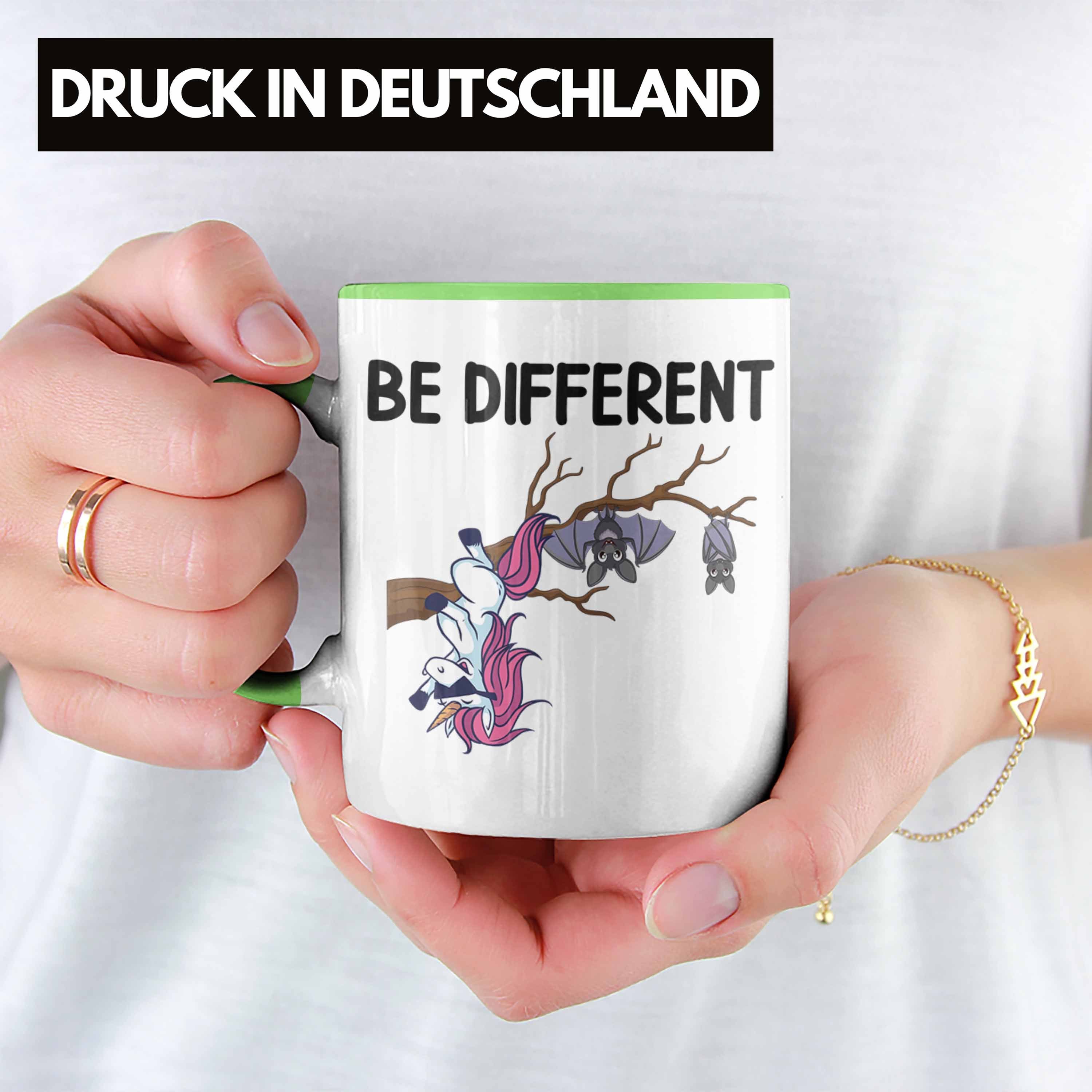 Trendation Frauen Geschenkidee Grün Different Geschenk Trendation Einhorn für Tasse Tasse Be - Fledermaus