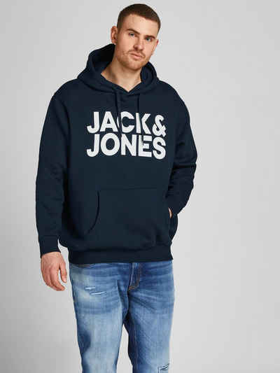 Jack & Jones Hoodie Hoodie mit Logo Print JJECORP Kapuzen Pullover 6480 in Navy