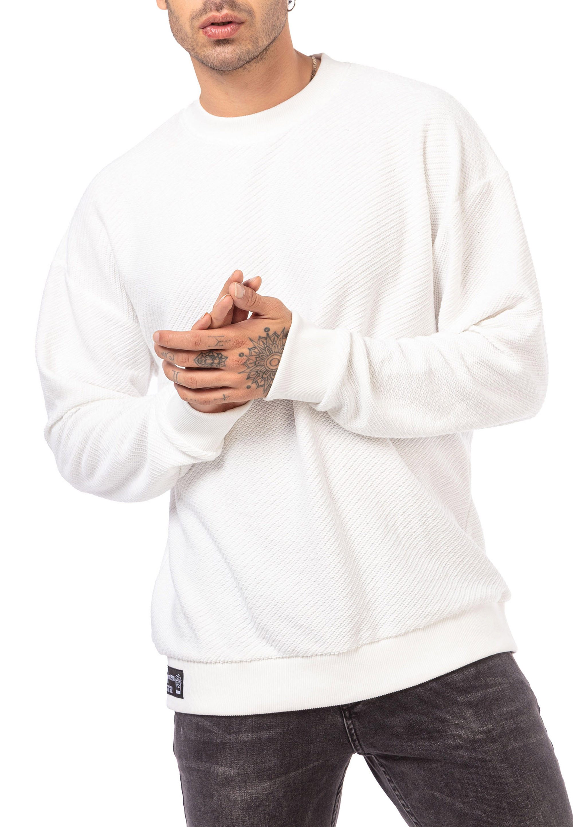 RedBridge Sweatshirt mit Strukturmuster - Lässiger Pullover für Freizeit und Streetwear