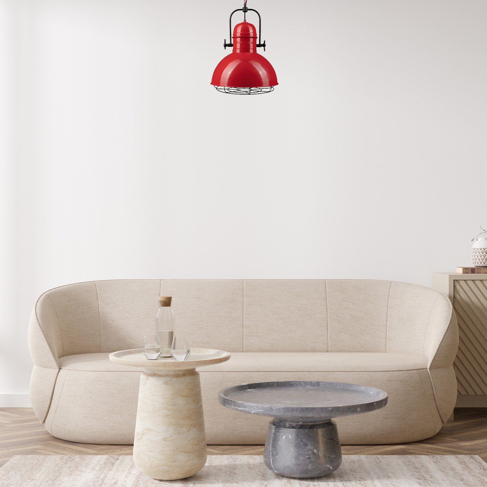 Bamyum Pendelleuchte Bamyum Hängelampe Vintage Ø40 cm E27 Metall Lampe, ohne Leuchtmittel