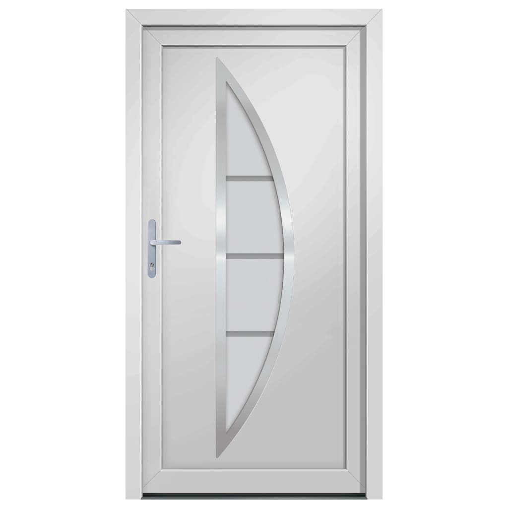 vidaXL Haustür Haustür Weiß 98x208 cm PVC (1-St)