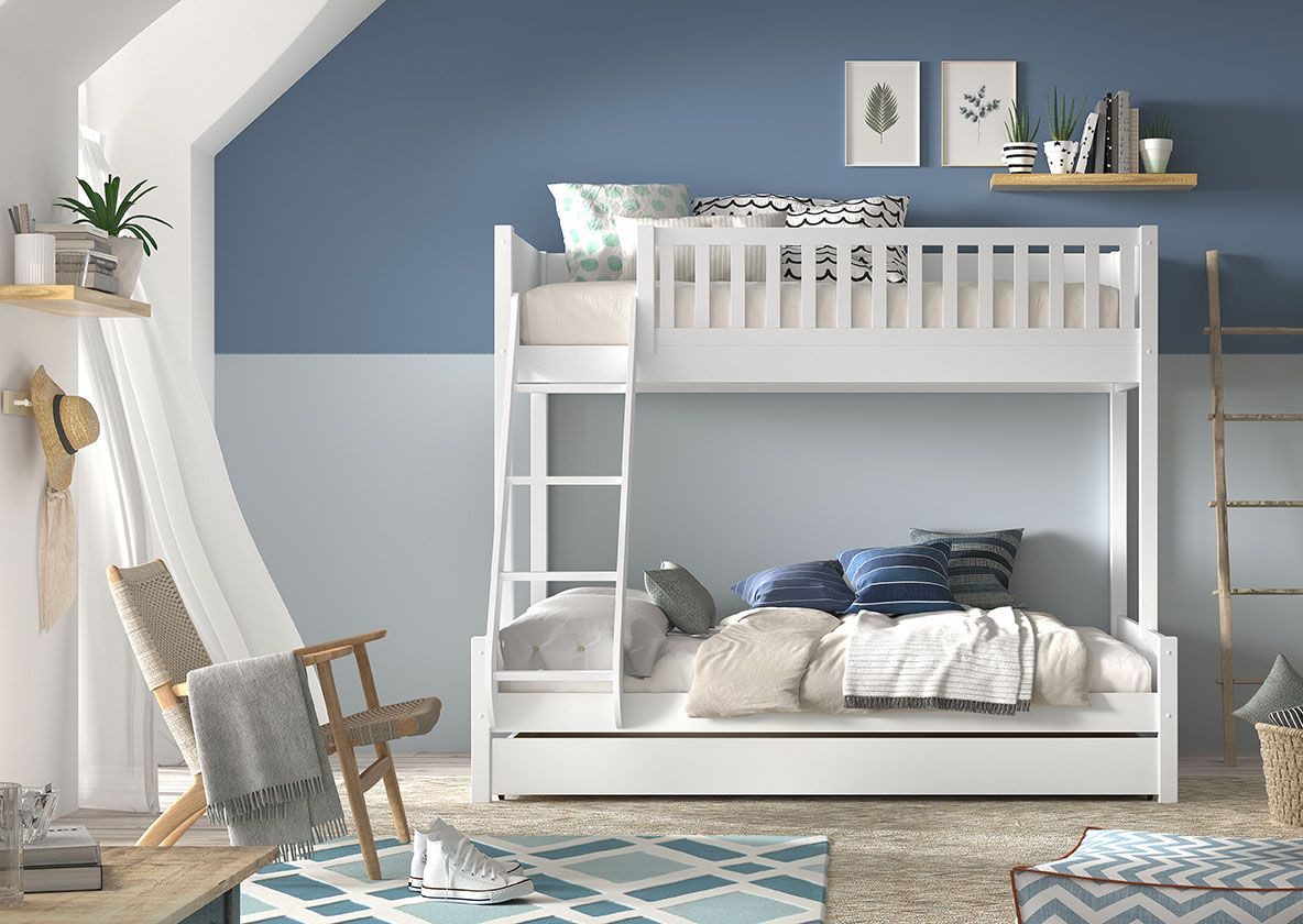 Vipack Etagenbett "Scott, Kiefer massiv, stabil gebaut, Made in Europe, Lan günstig online kaufen