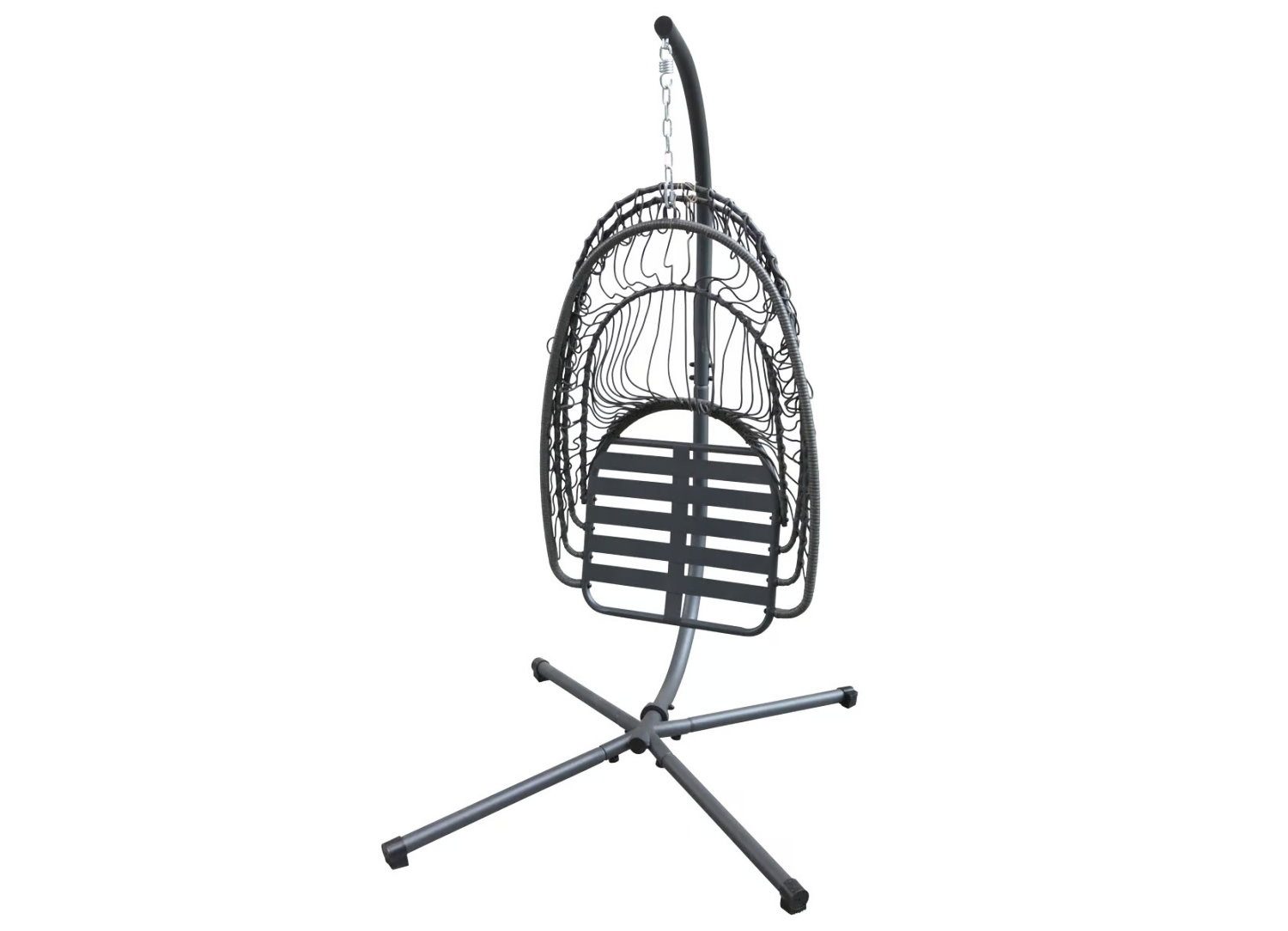 dynamic24 Schaukelsessel, Lounge Hängesessel mit Gestell faltbar Hängestuhl