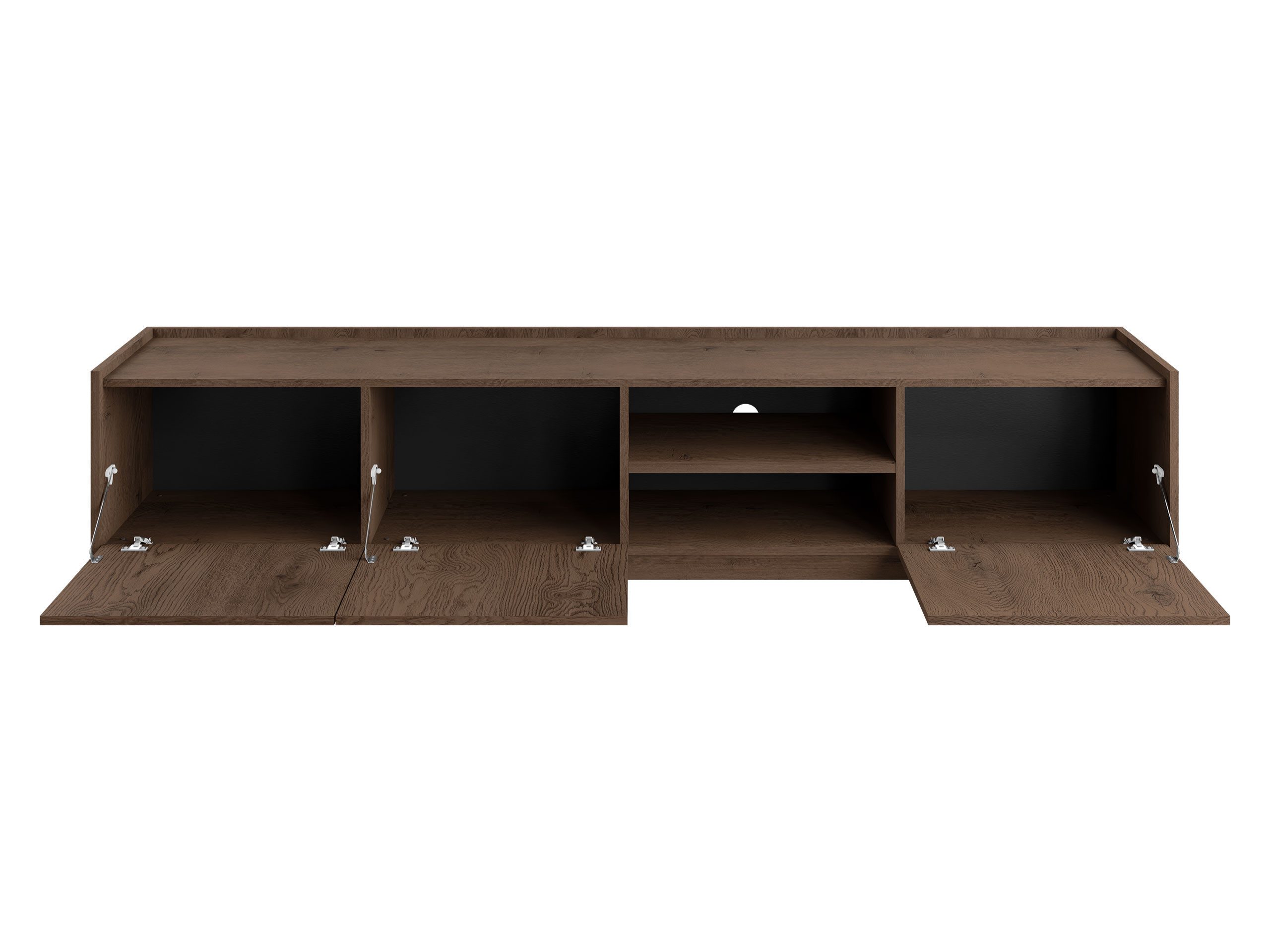 MIRJAN24 TV-Schrank Mirtu 200 (mit drei Klappen) 200x40x37 cm, Klappenbremse