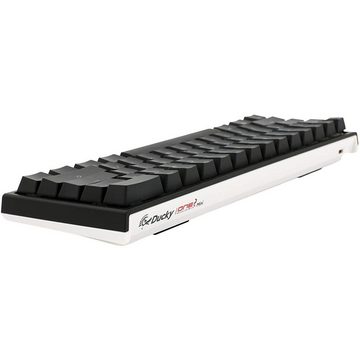Ducky ONE 2 Mini Gaming-Tastatur (Cherry MX Brown, PBT Kappen, mechanisch, US-Layout, RGB-LED, Schwarz / Weiß)