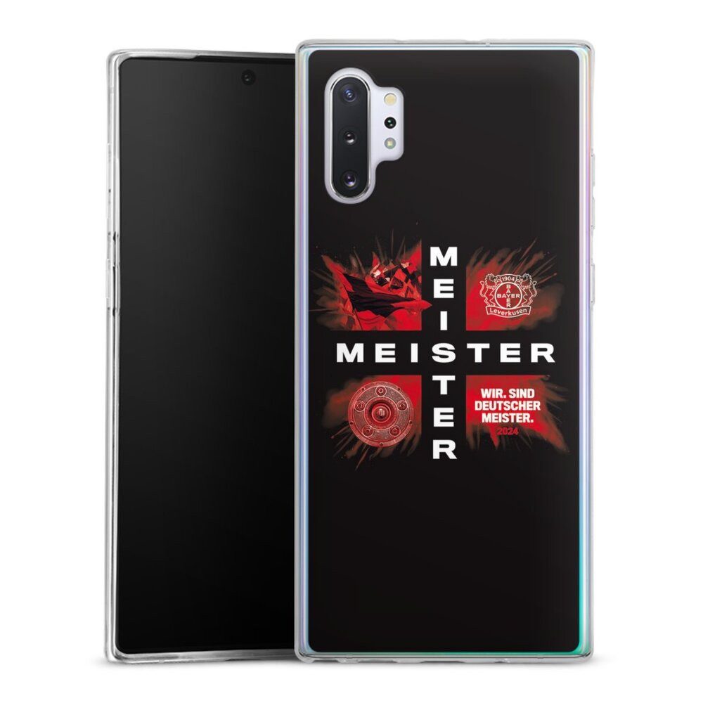 DeinDesign Handyhülle Bayer 04 Leverkusen Meister Offizielles Lizenzprodukt, Samsung Galaxy Note 10 Plus Slim Case Silikon Hülle Ultra Dünn