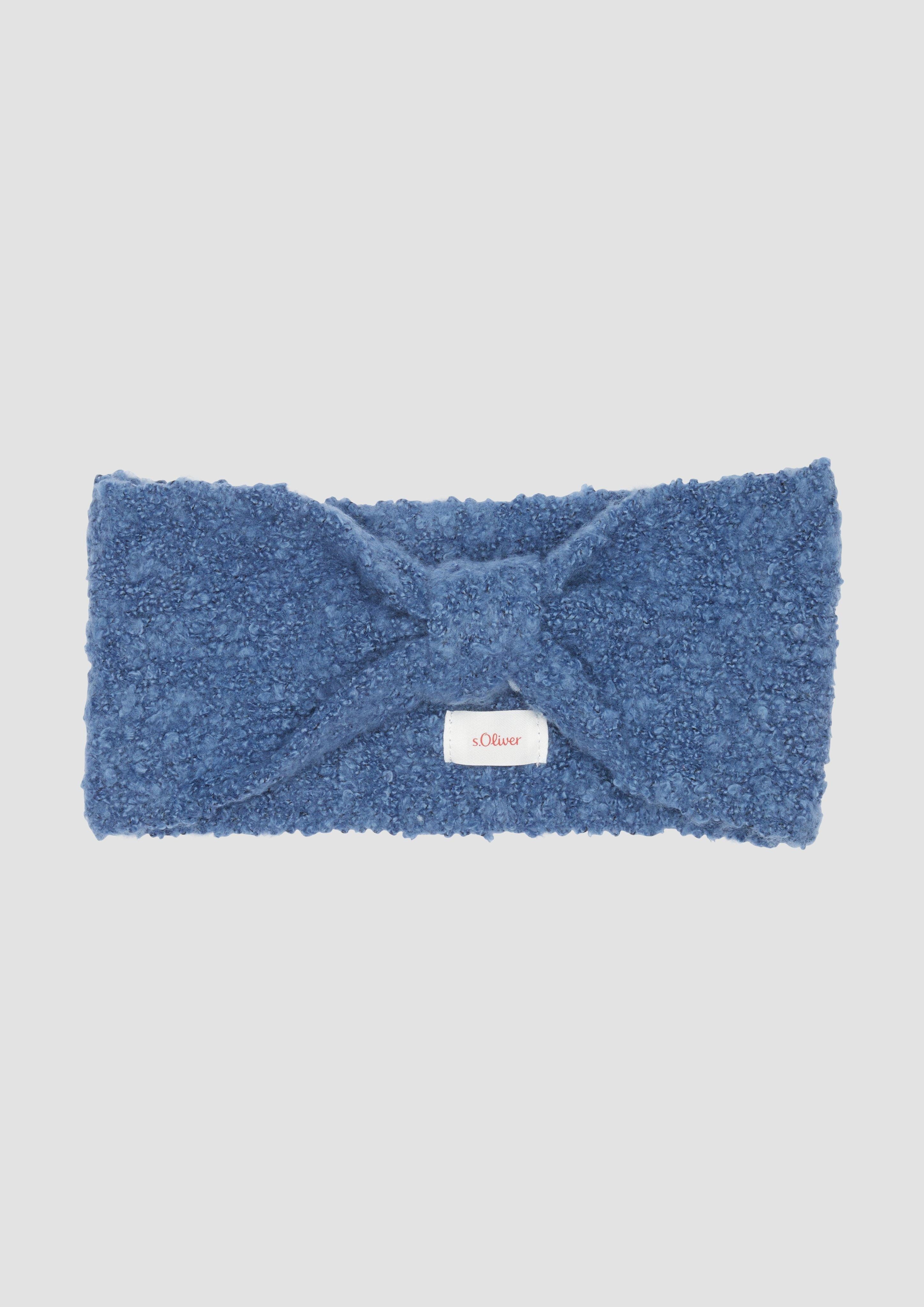 s.Oliver Stirnband Gestricktes Stirnband aus Bouclé Knoten