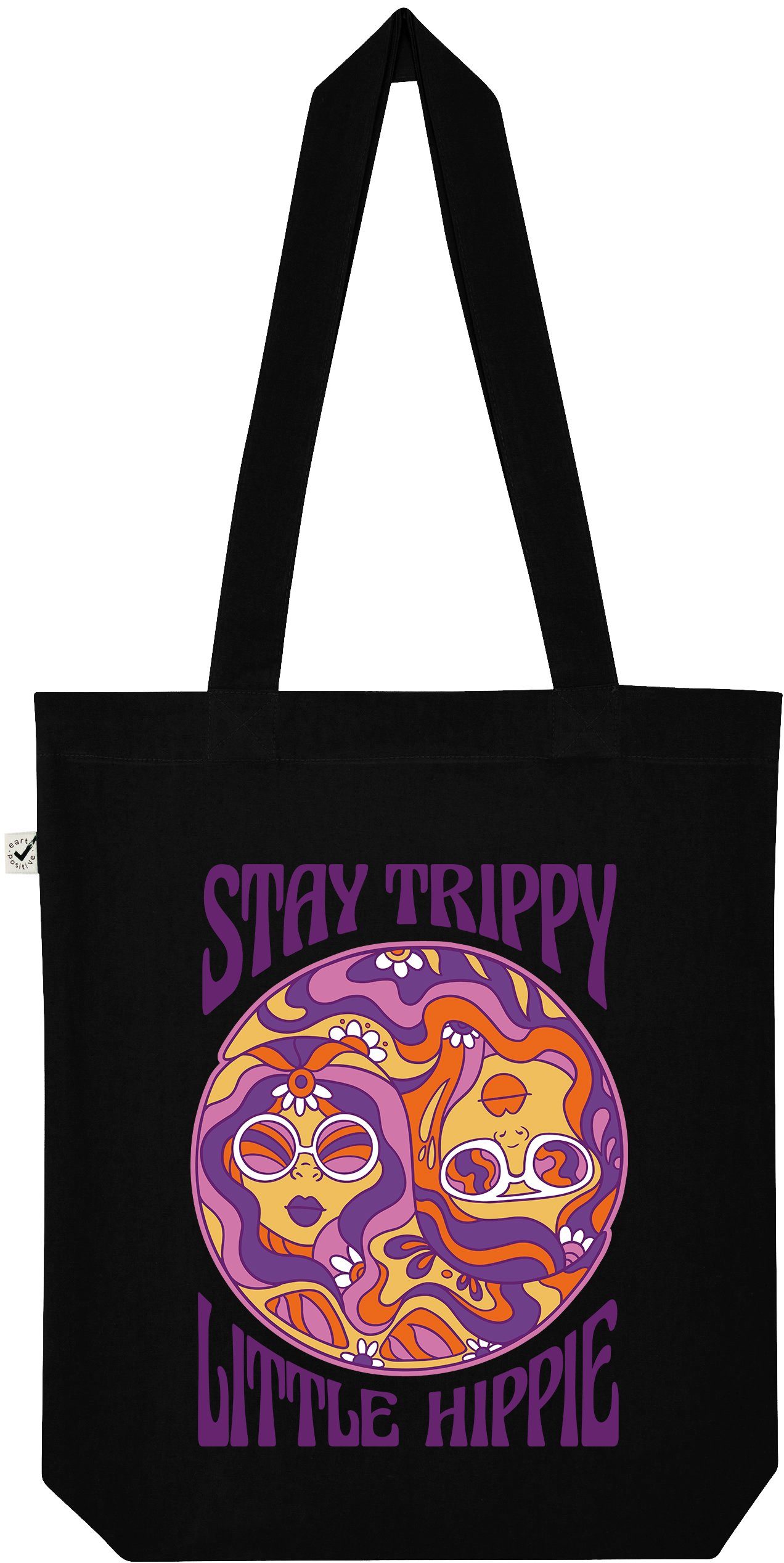 Youth Designz Tragetasche Stay Trippy Jutebeutel Tasche Lange Henkel, mit trendigem Print