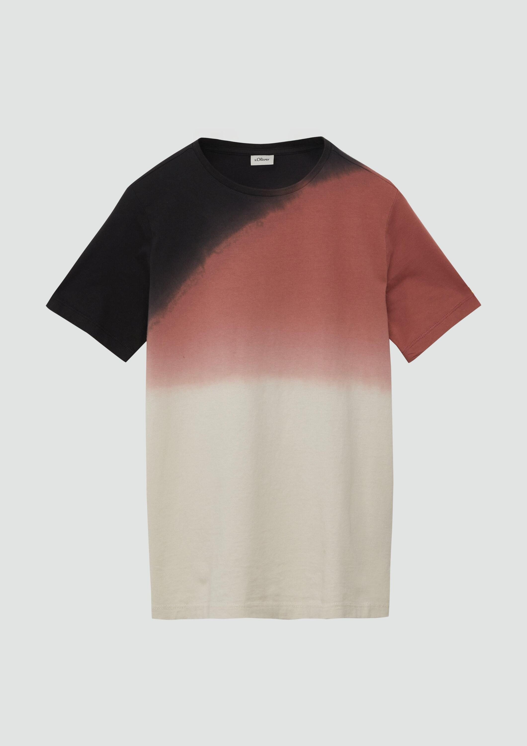 s.Oliver Kurzarmshirt T-Shirt Jersey-T-Shirt mit Farbverlauf