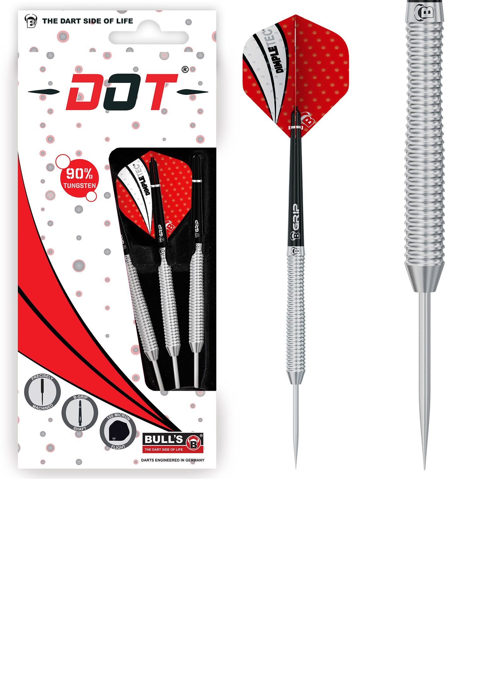 Dartpfeil Dot D2 Dartpfeile 90% Tungsten Darts-Set Profi