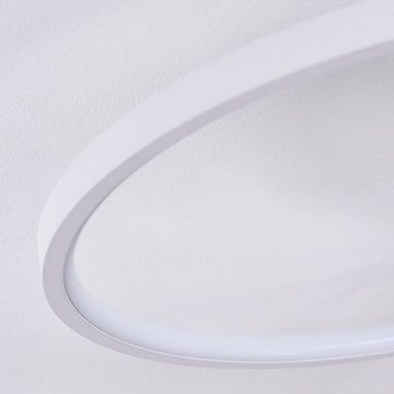 hofstein Deckenleuchte »Caces« dimmbare Deckenlampe aus Metall in weiß, 3000 Kelvin, über Lichtschalter dimmbar, Zimmerlampe, mehrere Kreisen, 5600 Lumen