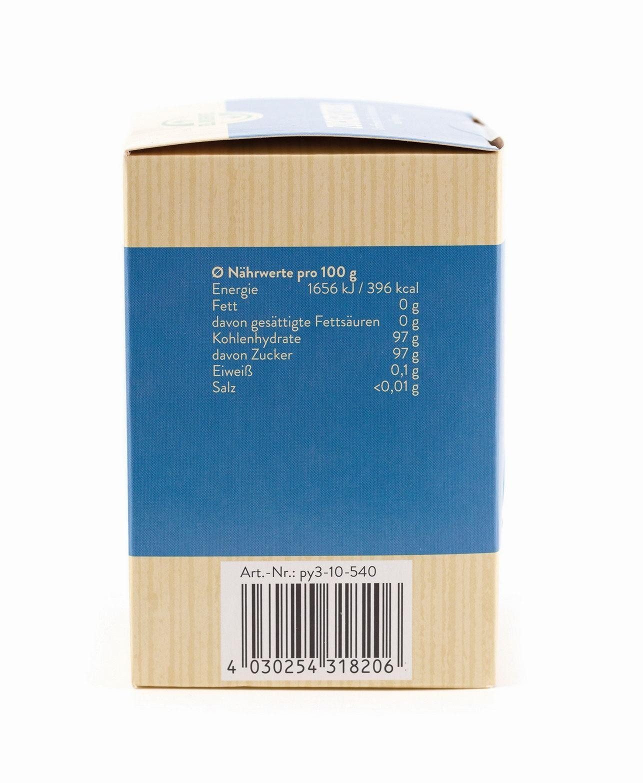 El Puente Zucker Zuckersticks mit Bio-Rohrohrzucker 40 Stück, Fair Trade, Vegan, Bio, Handmade