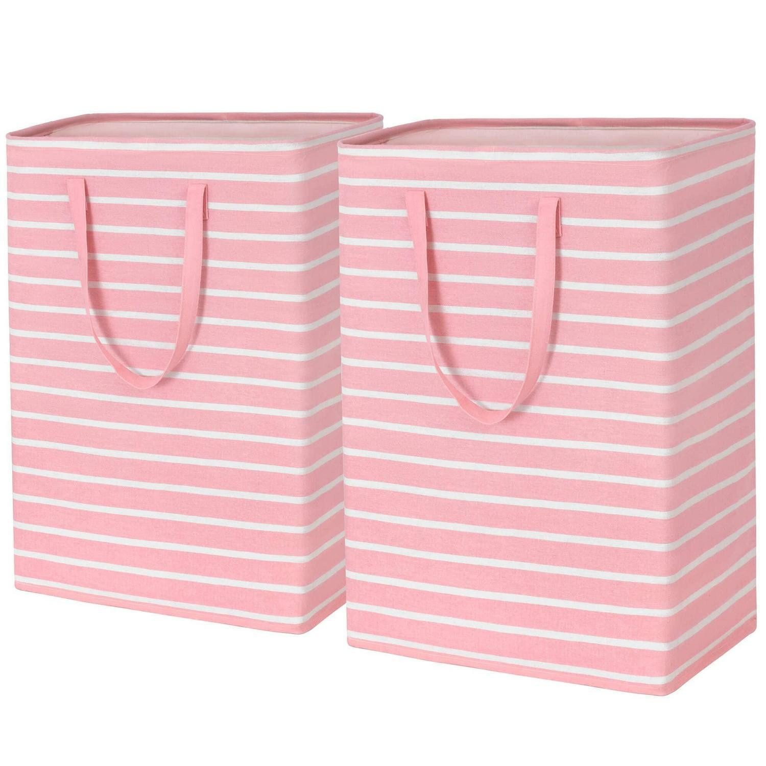 LuxusKollektion Wäschetonne Wäschekorb Wäschesammler Handtuchkorb 75L 43x60cm Rosa
