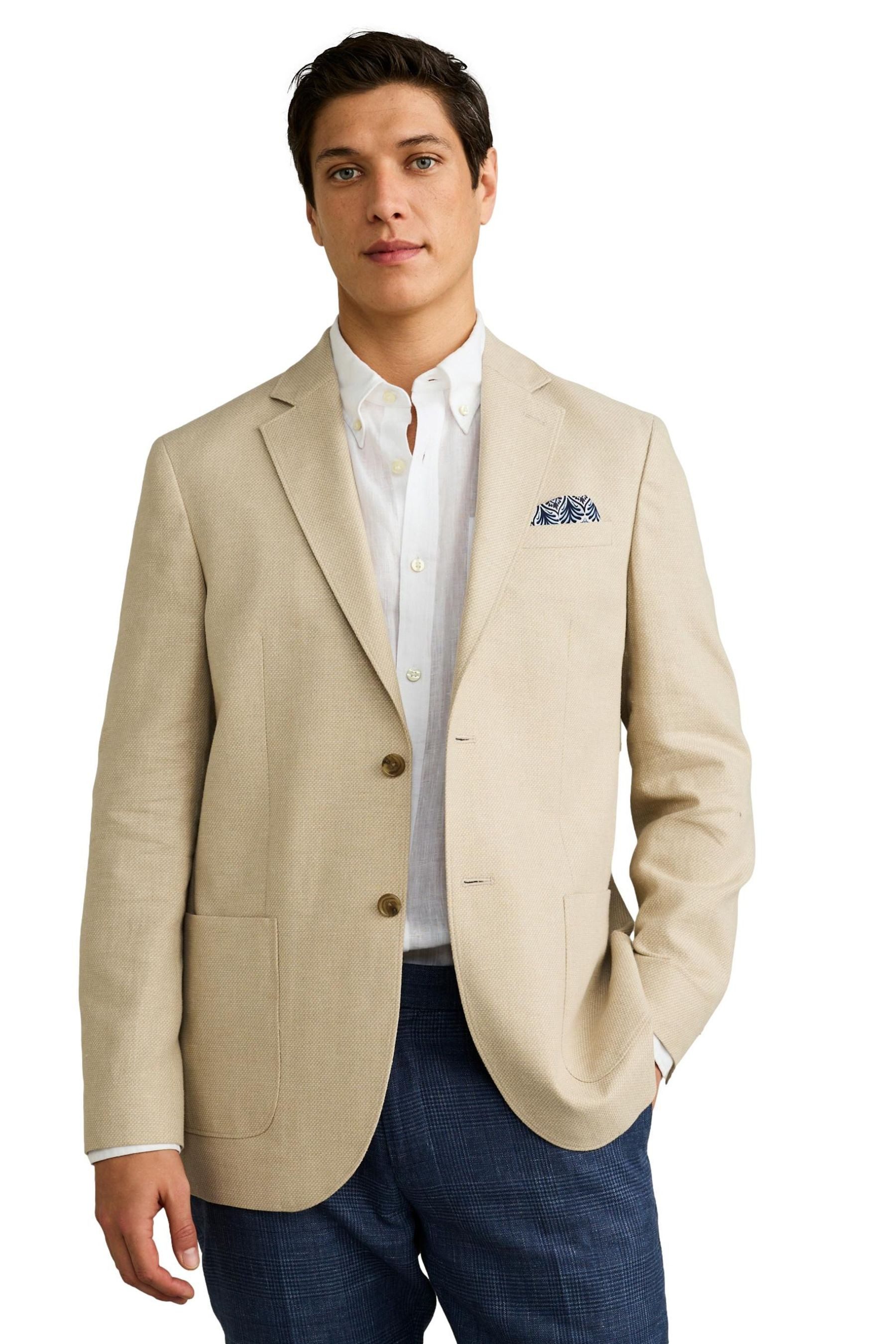 Next Jackenblazer Strukturierter Blazer aus Leinenmix, Regular Fit (1-tlg)