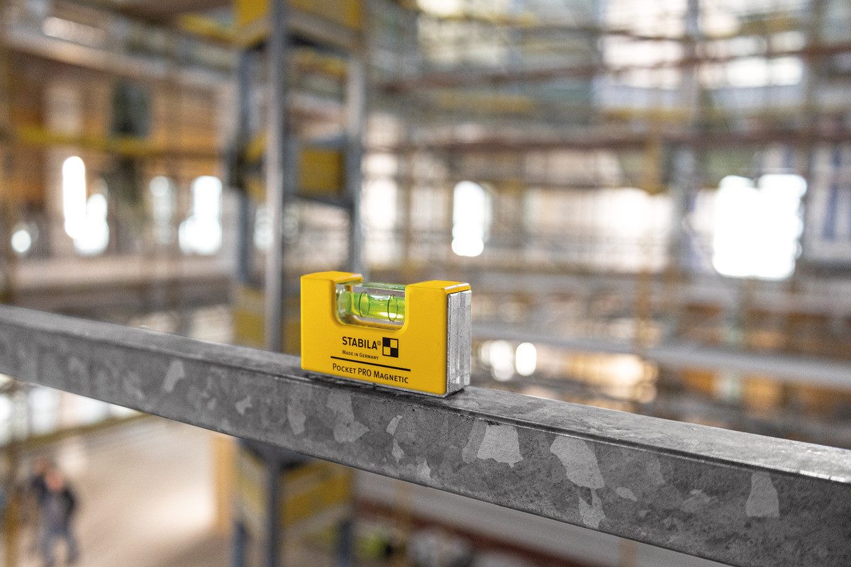 Wasserwaage STABILA Wasserwage 7 cm Pocket PRO Magnetic mit Gürtel-Clip