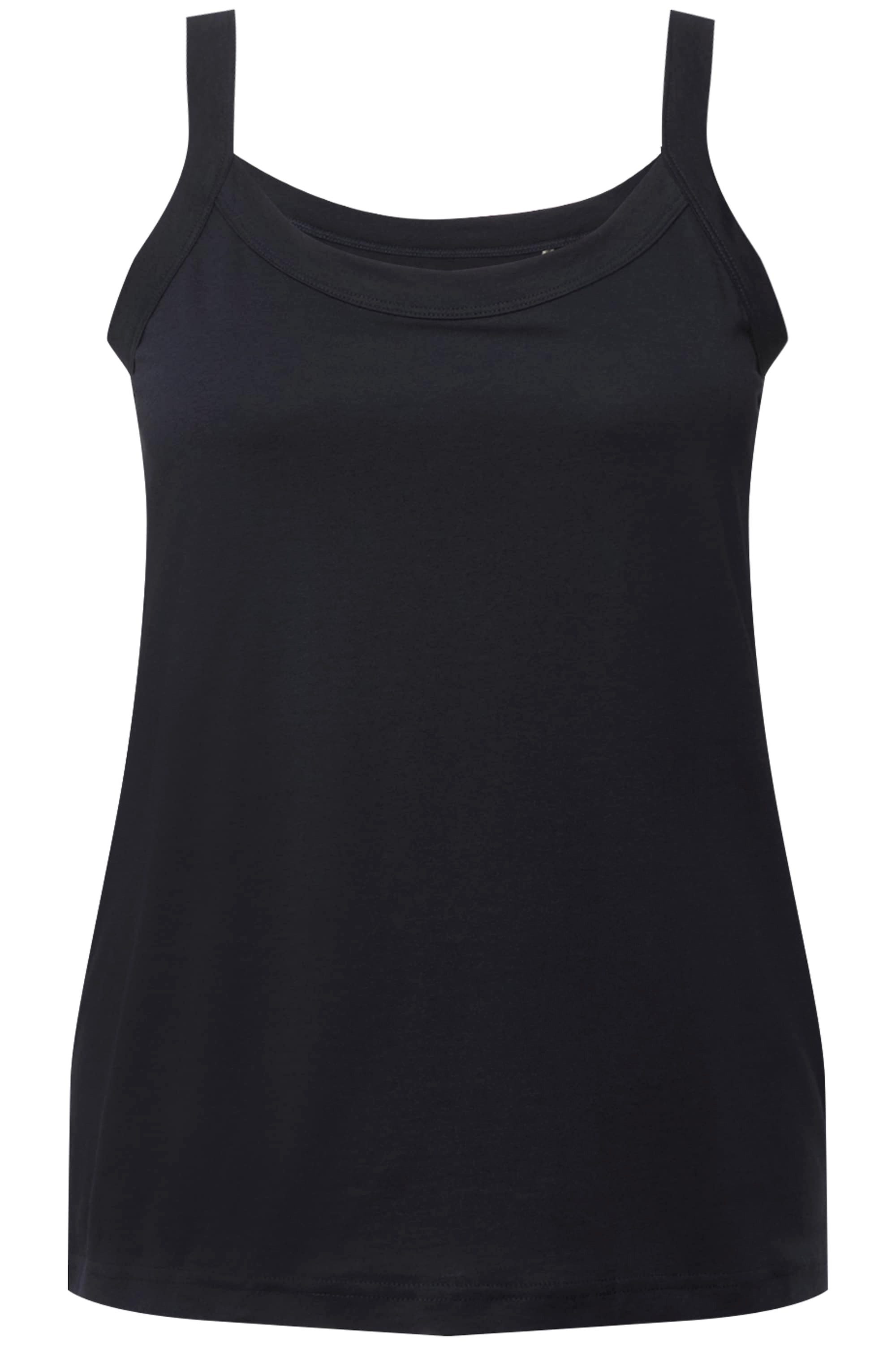 Ulla Popken Longtop Spaghettitop Rundhals Modalmix günstig online kaufen