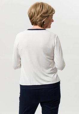 FRANK WALDER Blusenshirt mit stylischen Kontrastblenden