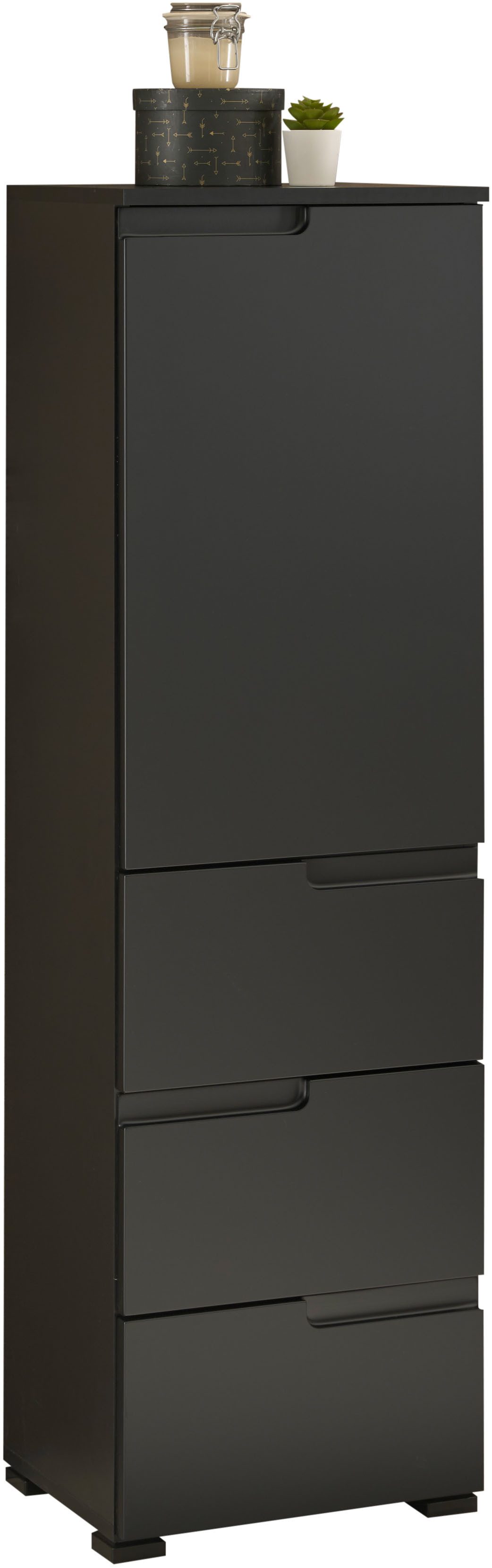 BASIC by Balculina Midischrank Spice, Badezimmerschrank BxTxH 40x134x32 cm (1-St) Breite 40 cm, Griffmulden