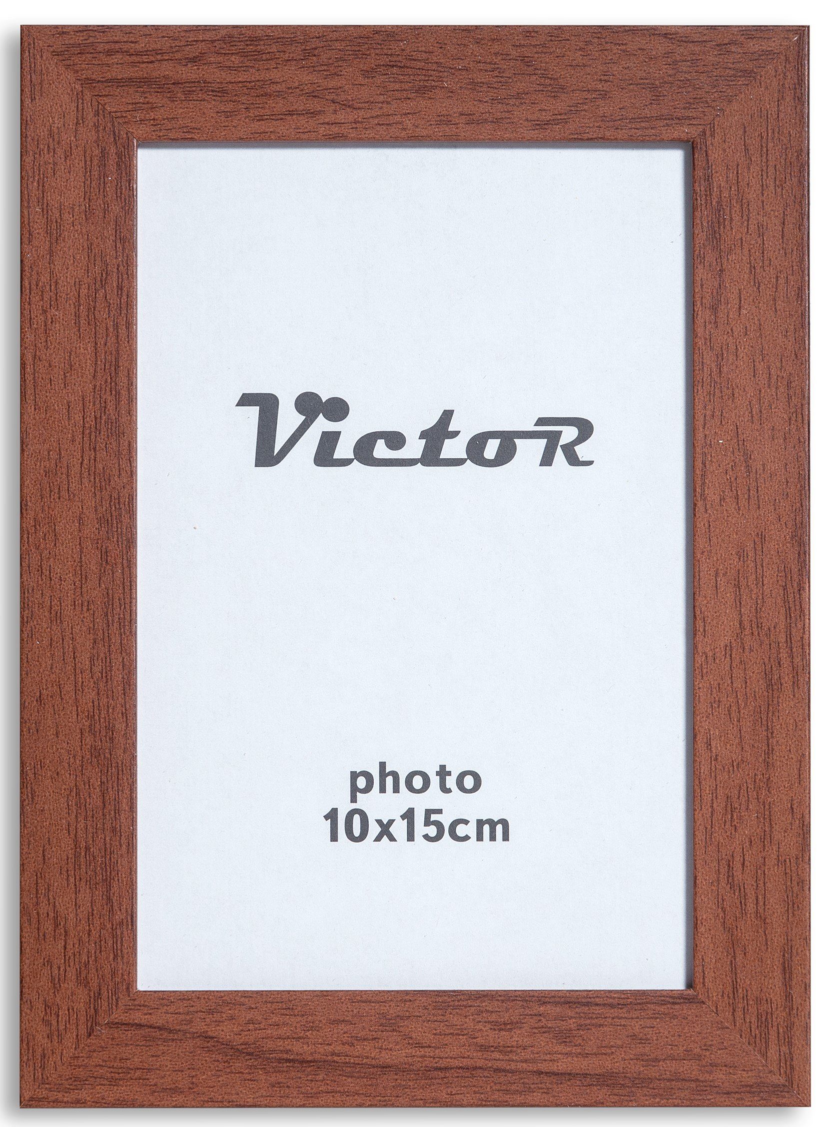 1 schlichter moderner Holz für Victor und Bilder, cm Dix, Bilderrahmen in 10x15 (Zenith) braun, Bilderrahmen