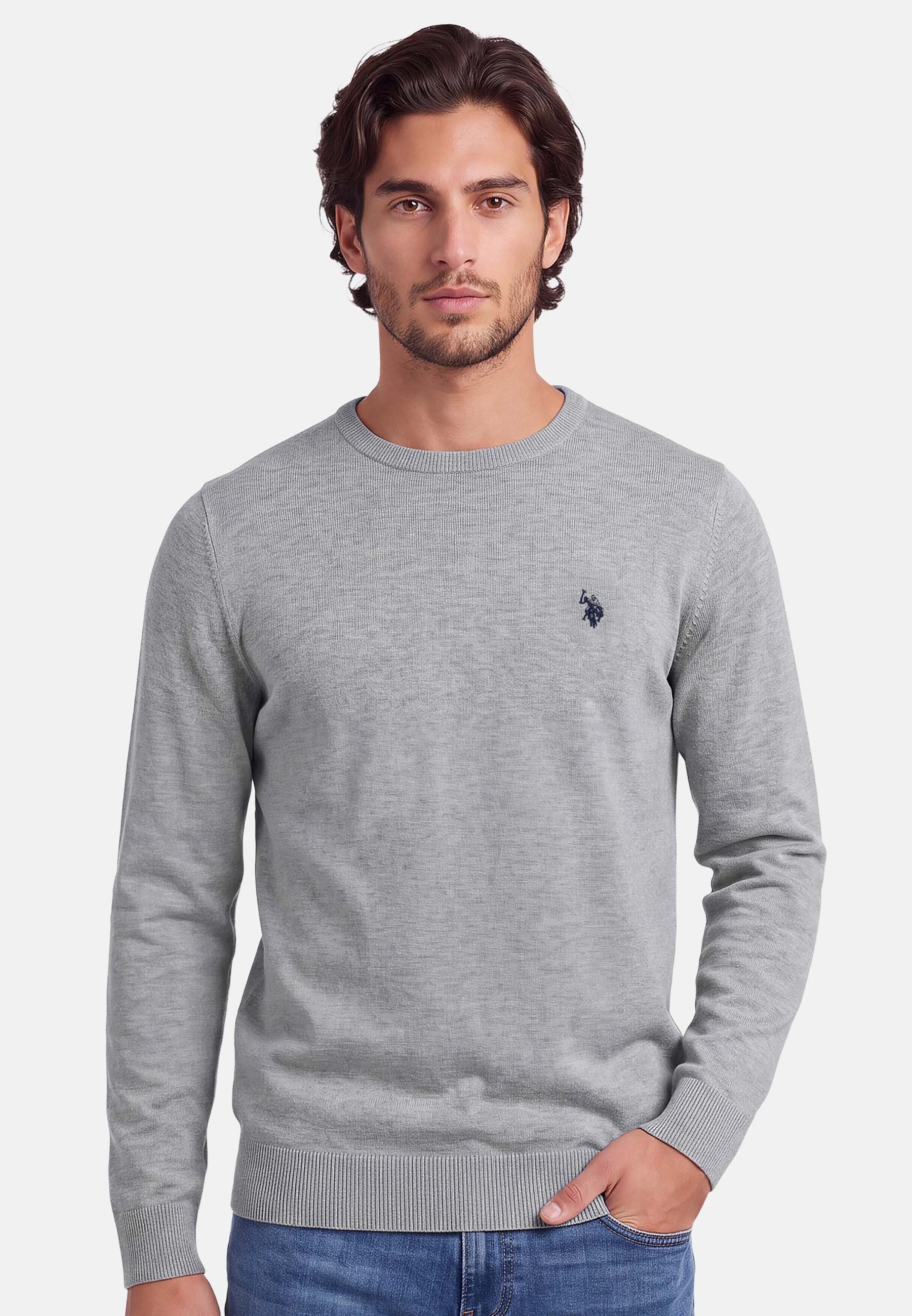 U.S. Polo Assn. Rundhalspullover USJackk – Herren Crewneck Pullover mit Rippbündchen