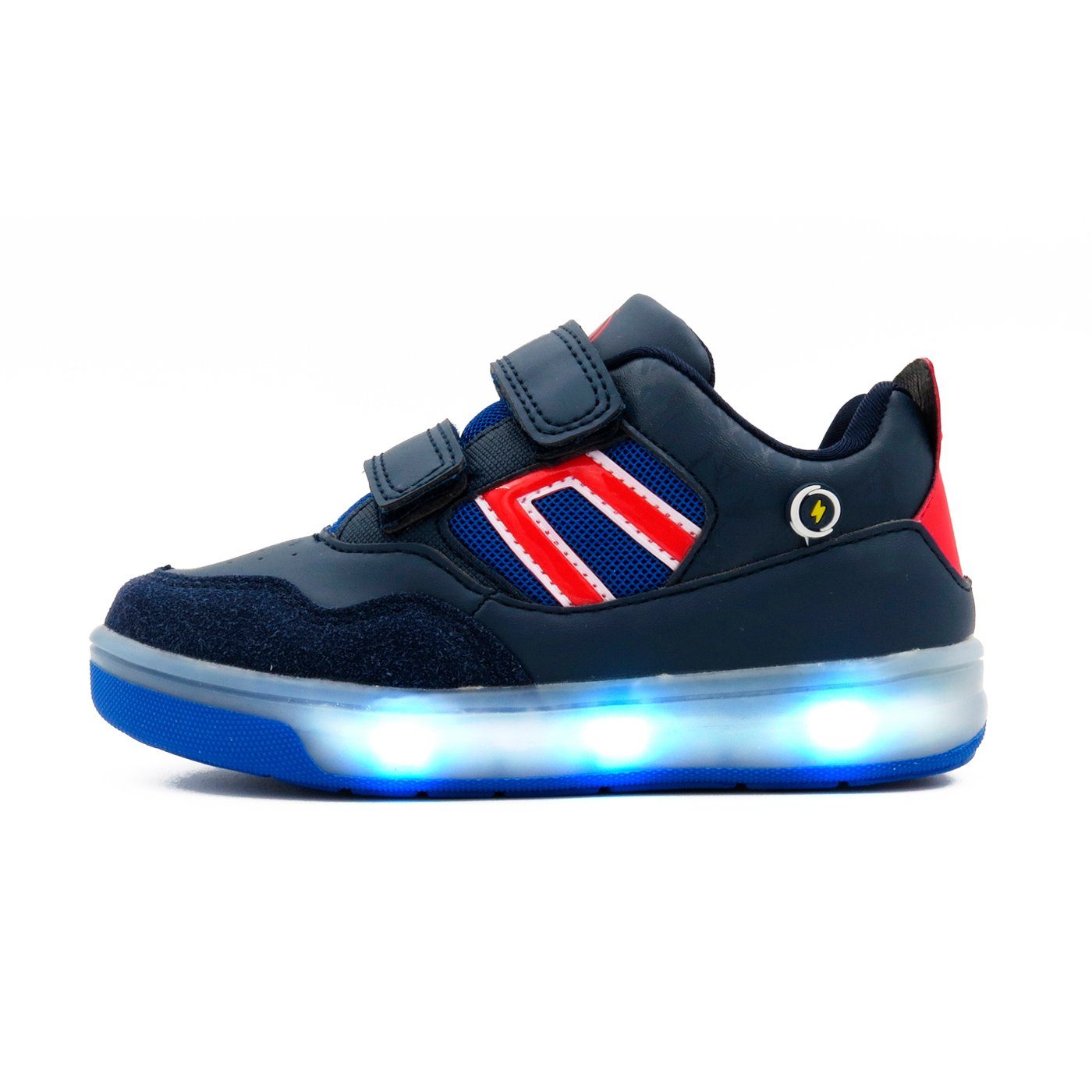 BREEZY LIGHT Breezy Sneaker 2196090 LED Leuchtsohle Schuhe Atumgsaktiv  Sneaker atmungsaktive Material, LED Leuchtsohle, mit Klettverschluss