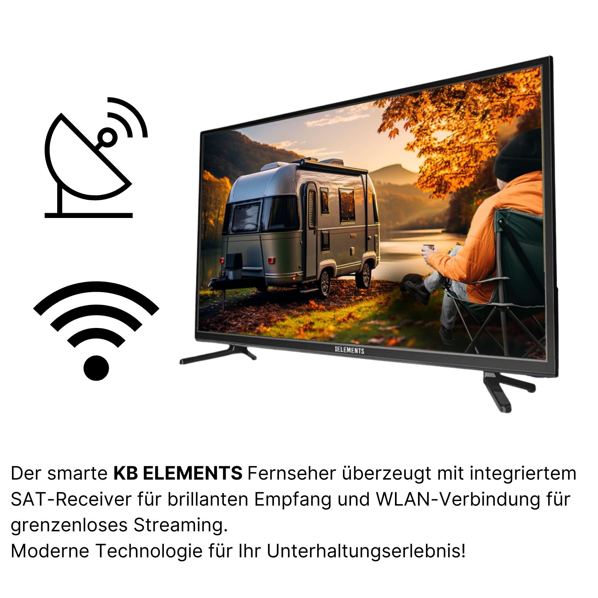 KB Elements ELT24DE14S LED-Fernseher (60...