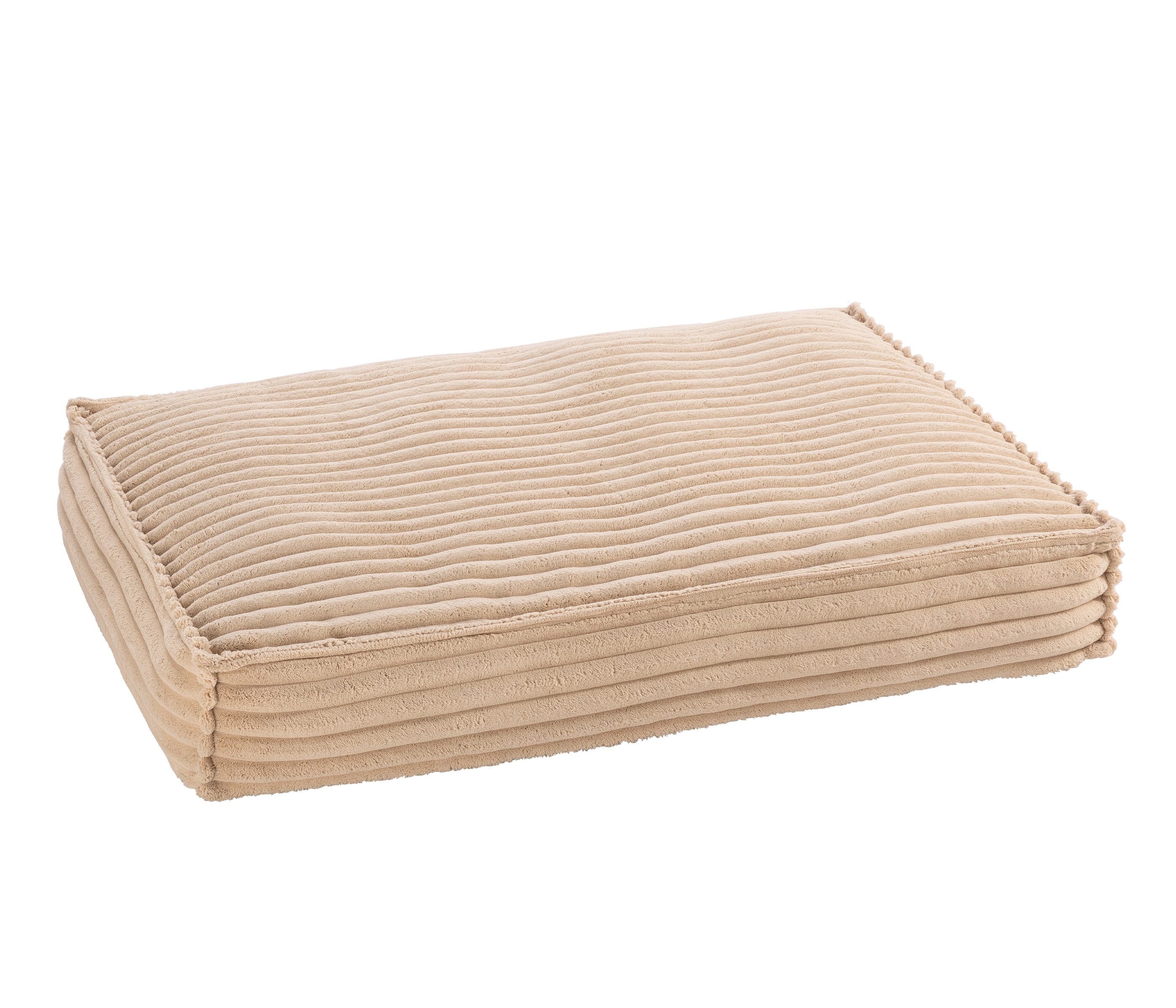 Dehner Tierbett Orthopädische Hundematratze Sikari, 100 x 14 x 70 cm, beige, pflegeleichtes und waschbares Premium Hundekissen, Tiergröße M