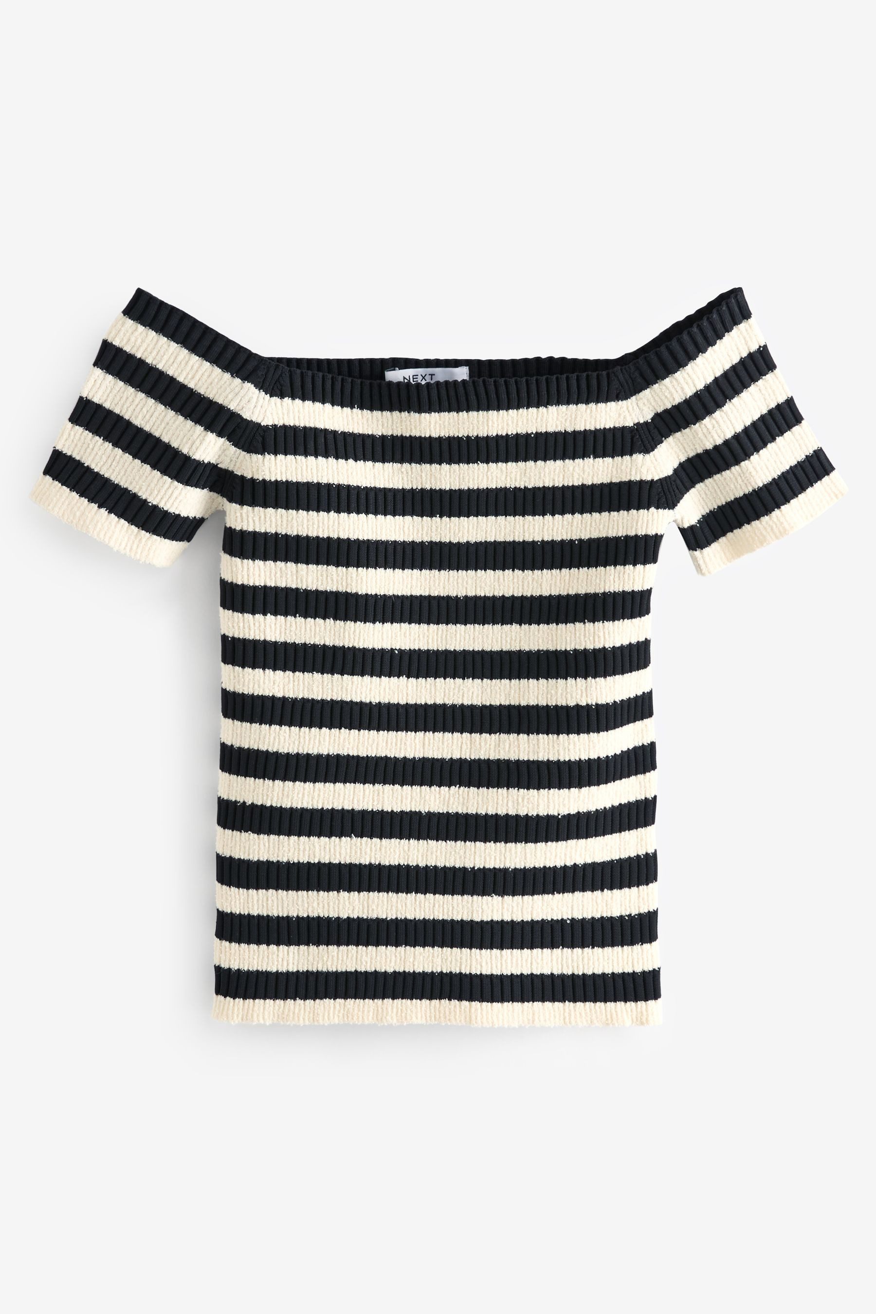 Next Carmenpullover Geripptes Bardot-Strickoberteil mit Streifen günstig online kaufen