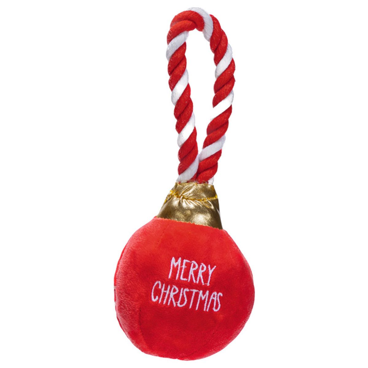 Beeztees Tierkuscheltier Hundespielzeug Xmas Baumkugel Jingle Plüsch rot günstig online kaufen