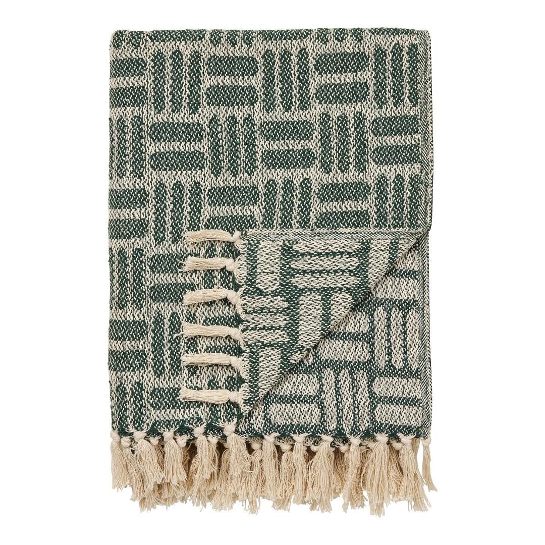 Plaid Line Plaid 130×180cm grün., House Nordic