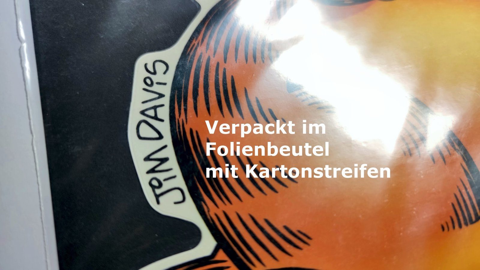 Disney Wandtattoo Garfield LIEBE HMHHHMMM Herz Aufkleber aus 1978 ca. 25 cm, Künstler: Jim Davis