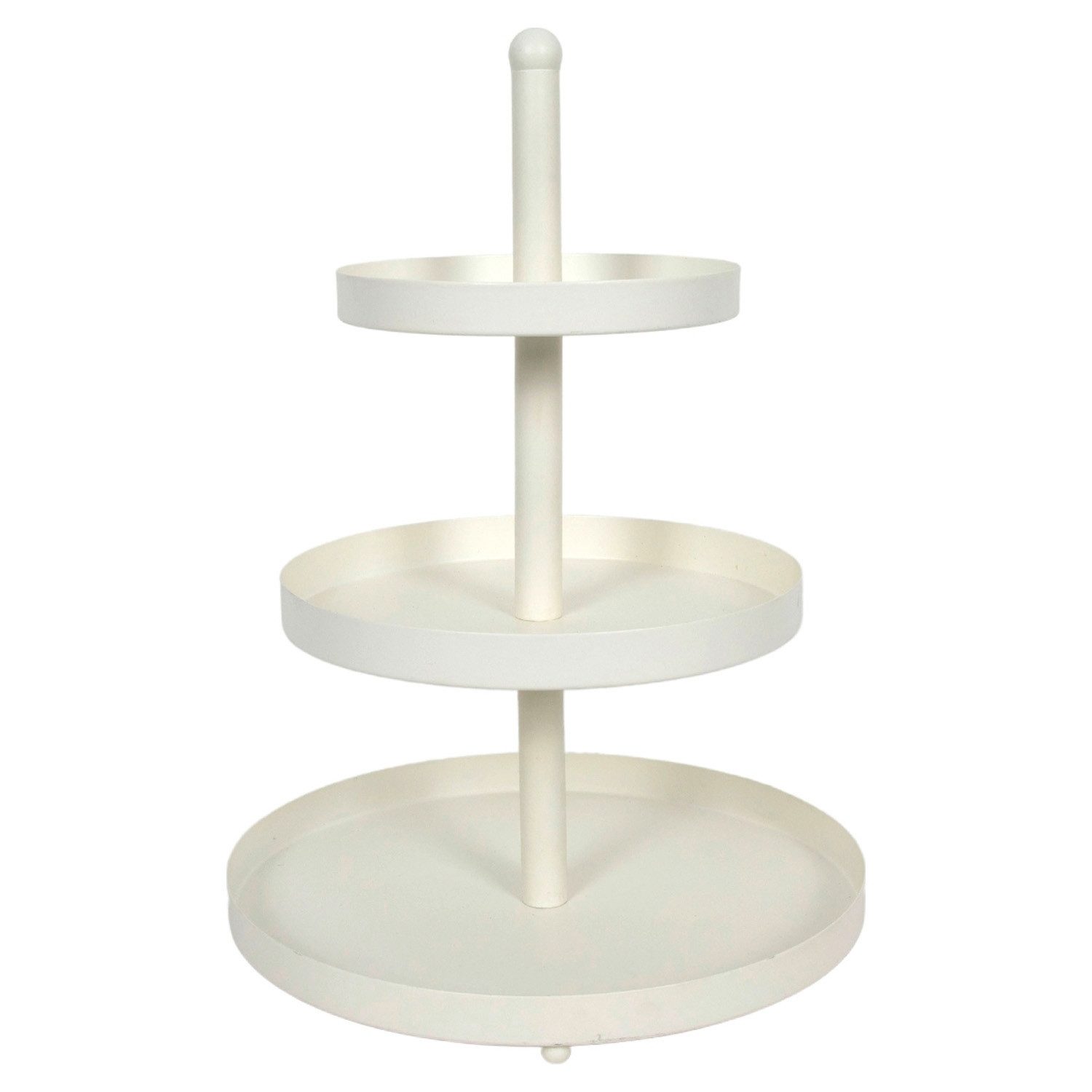 HIT Trading Etagere SISSI, Ø 25 x H 35 cm, Weiß, mit 3 Etagen, Metall