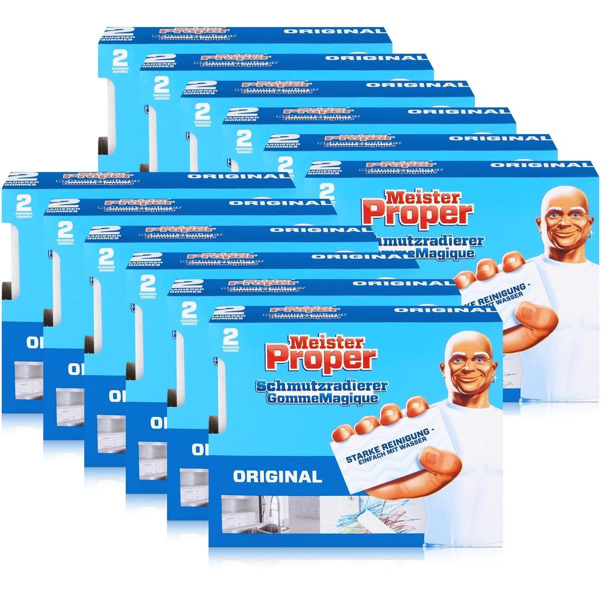 MEISTER PROPER Mr.Proper Express Schmutzradierer 2 Radierer/Paket (12er Pack) Салфетки для чистки