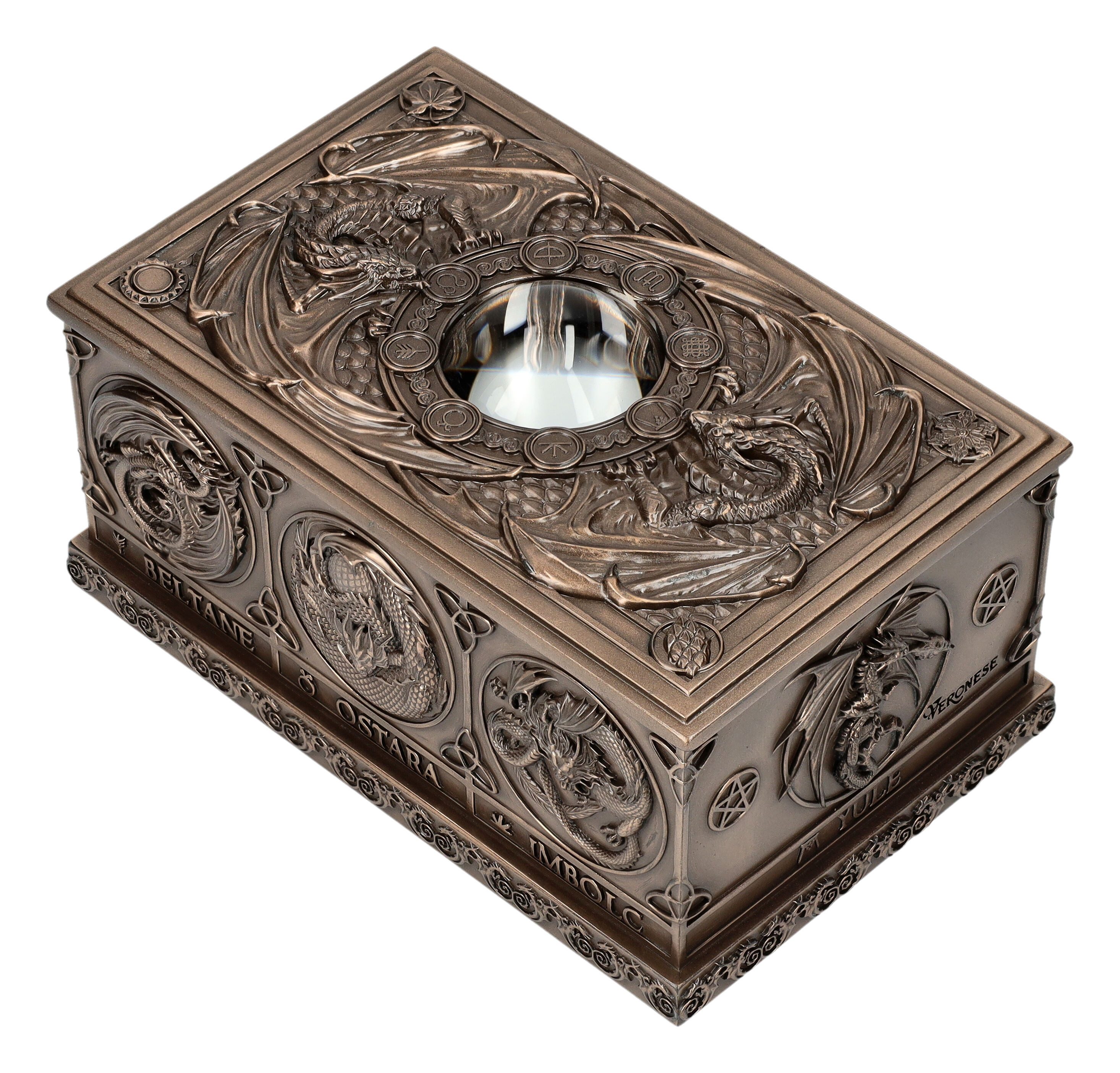 Figuren Shop GmbH Aufbewahrungsbox Tarotbox Drache - Dragons of Sabbats - Anne Stokes - Aufbewahrungsbox