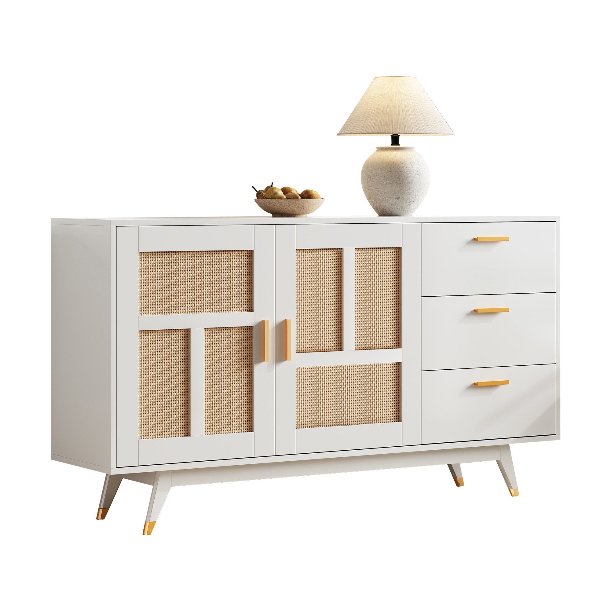 HAUSS SPOLE Sideboard Rattan Schrank mit günstig online kaufen