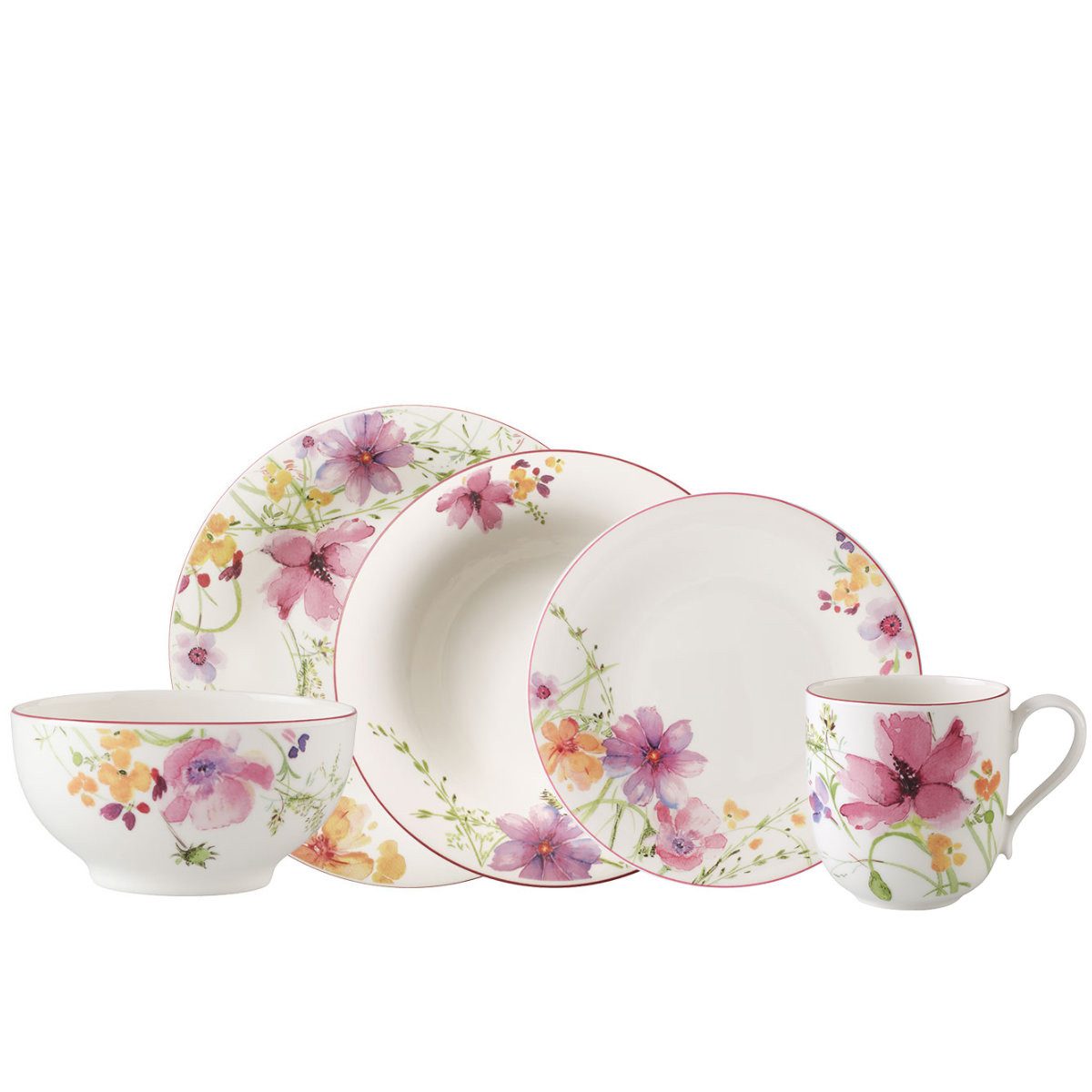 Villeroy & Boch Geschirr-Set Mariefleur Basic, Porzellan, 10-tlg.