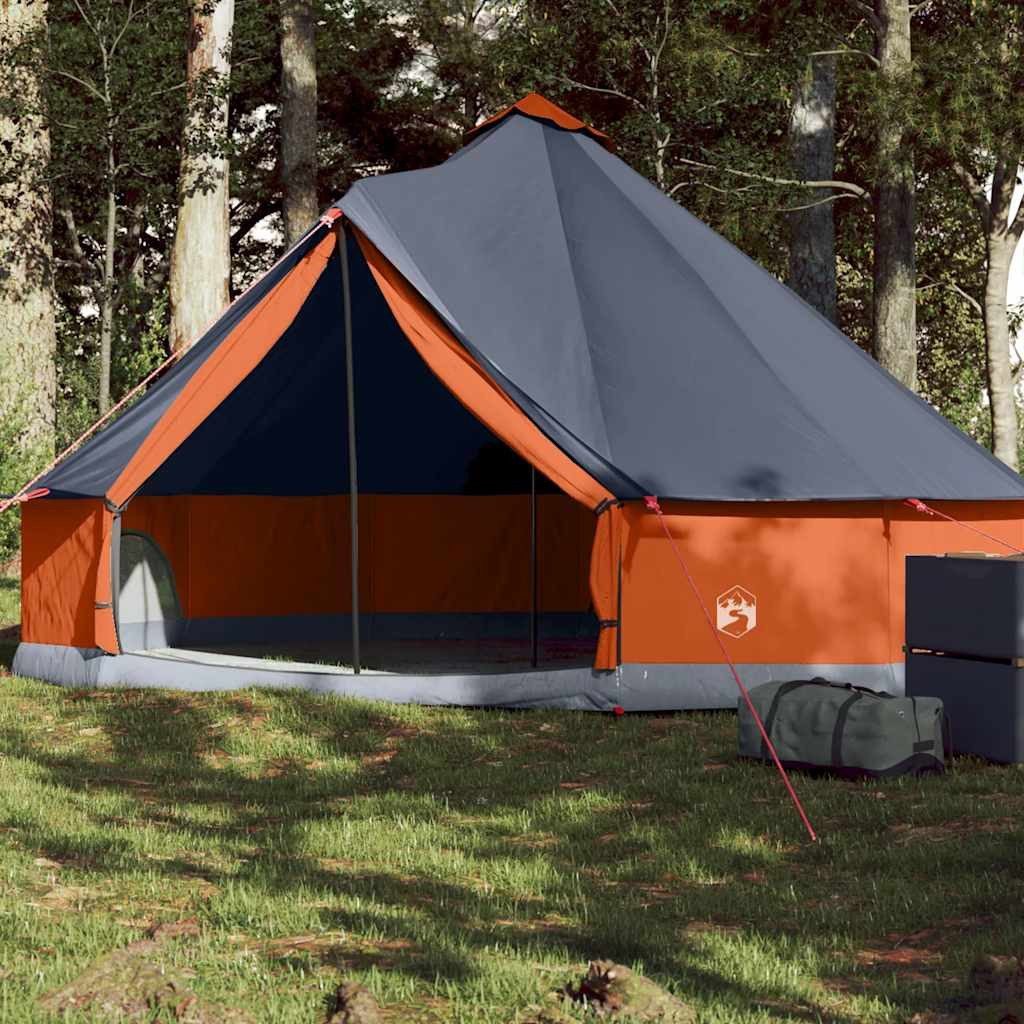 furnicato Faltzelt Familienzelt Tipi 305x305x200 cm Grau-Orange, (1 tlg)